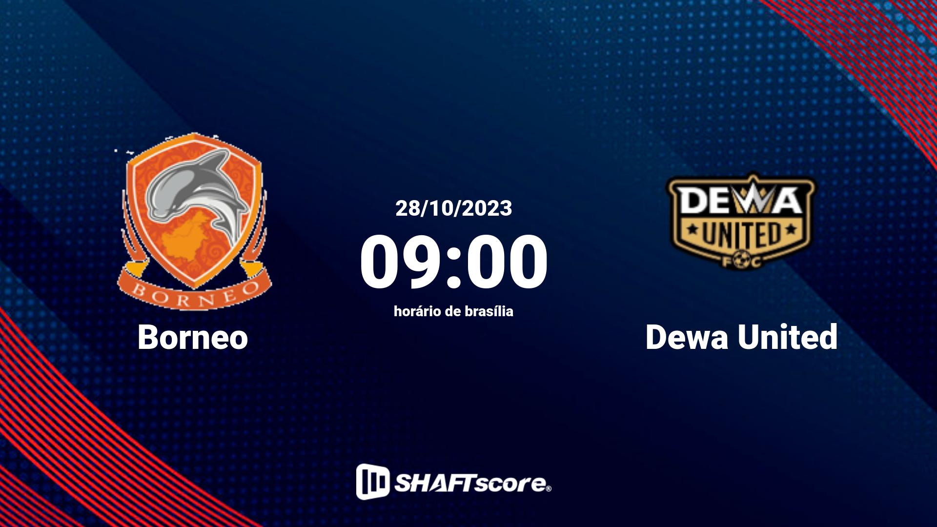 Estatísticas do jogo Borneo vs Dewa United 28.10 09:00