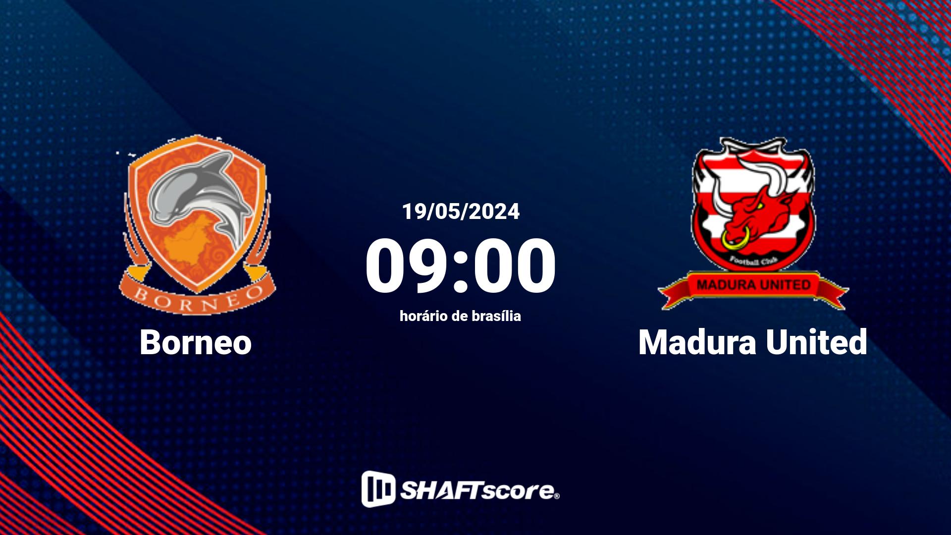 Estatísticas do jogo Borneo vs Madura United 19.05 09:00