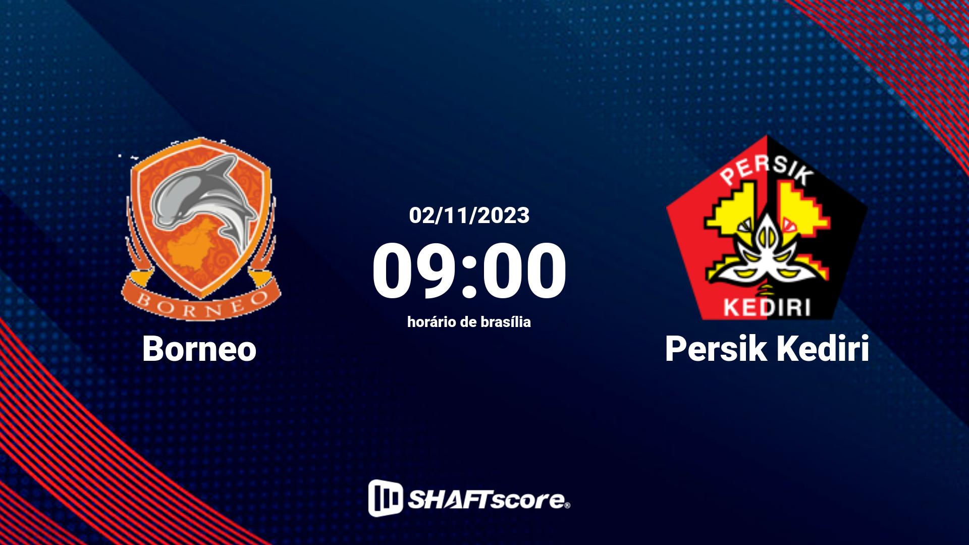 Estatísticas do jogo Borneo vs Persik Kediri 02.11 09:00