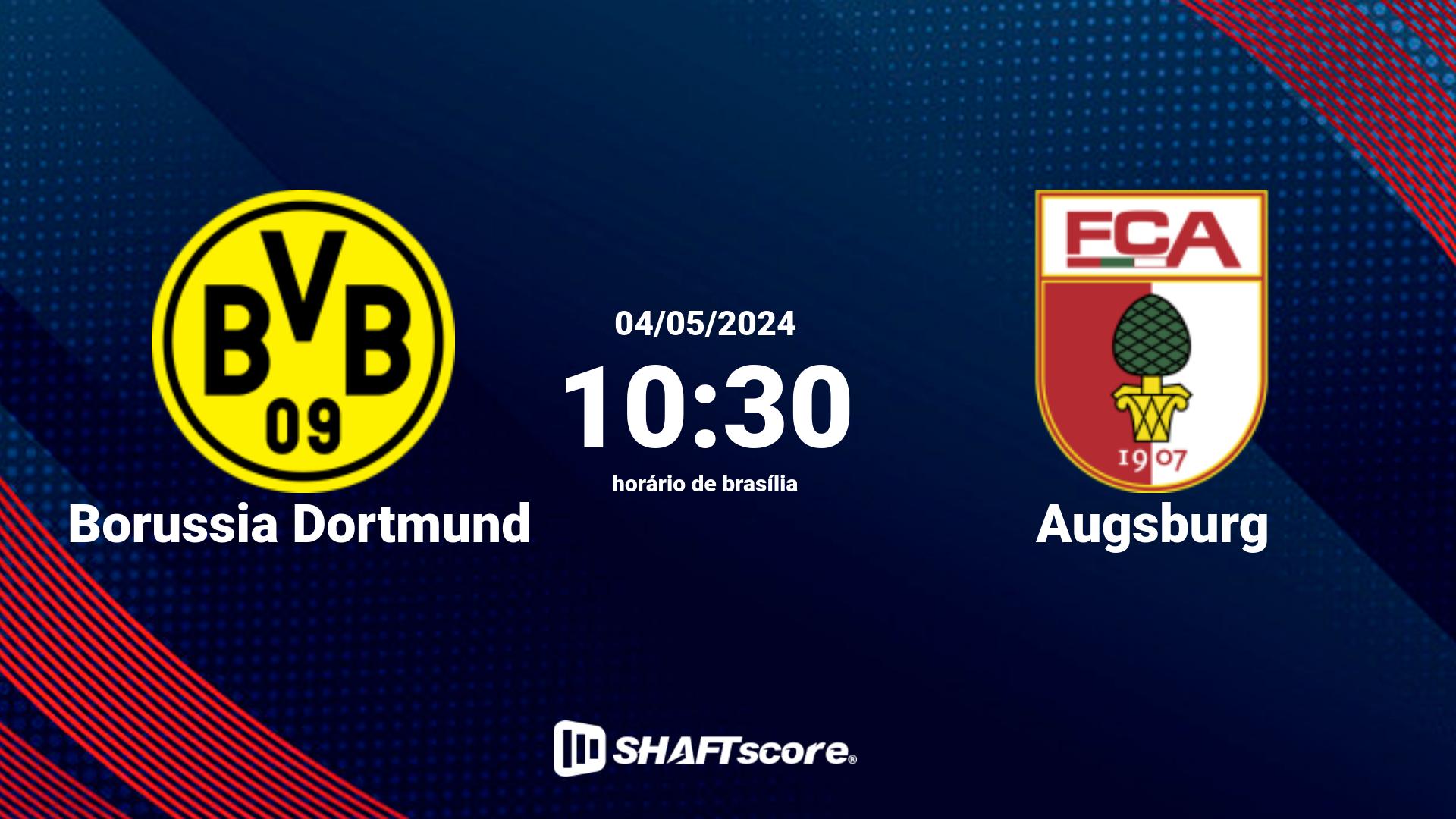 Estatísticas do jogo Borussia Dortmund vs Augsburg 04.05 10:30