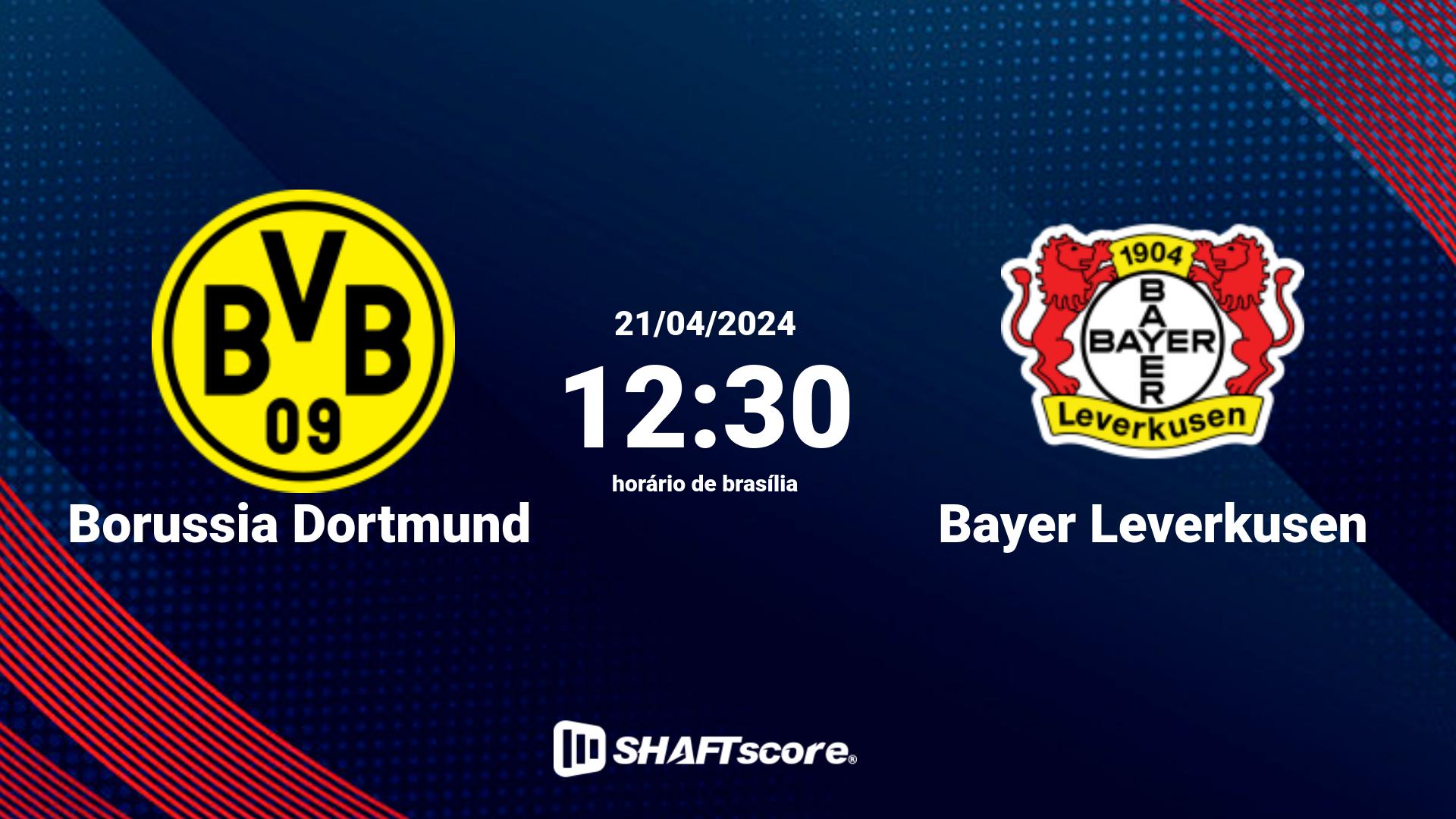 Estatísticas do jogo Borussia Dortmund vs Bayer Leverkusen 21.04 12:30