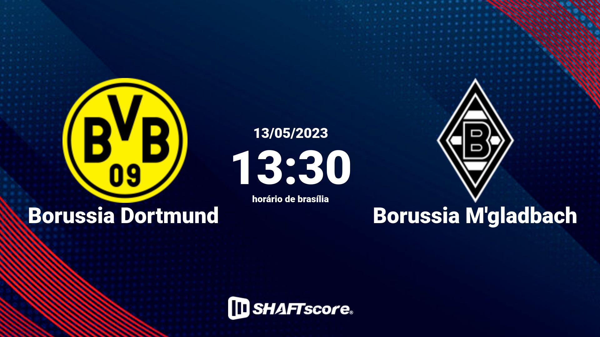 Estatísticas do jogo Borussia Dortmund vs Borussia M'gladbach 13.05 13:30