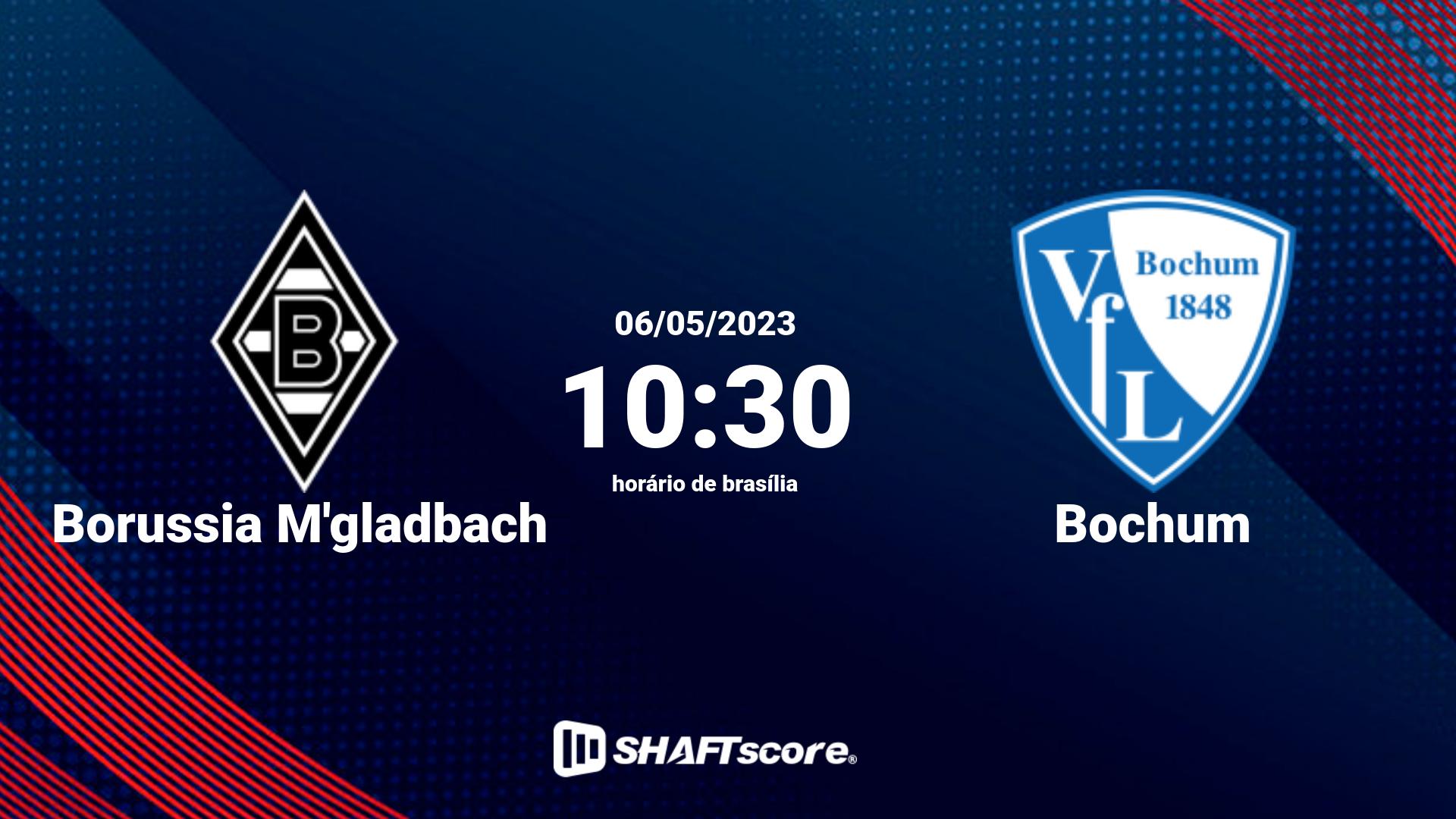 Estatísticas do jogo Borussia M'gladbach vs Bochum 06.05 10:30