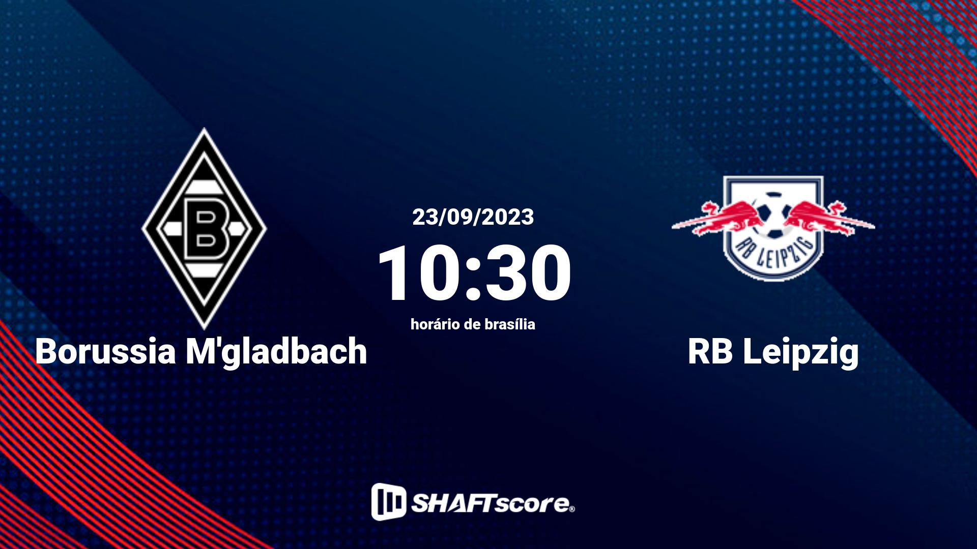 Estatísticas do jogo Borussia M'gladbach vs RB Leipzig 23.09 10:30