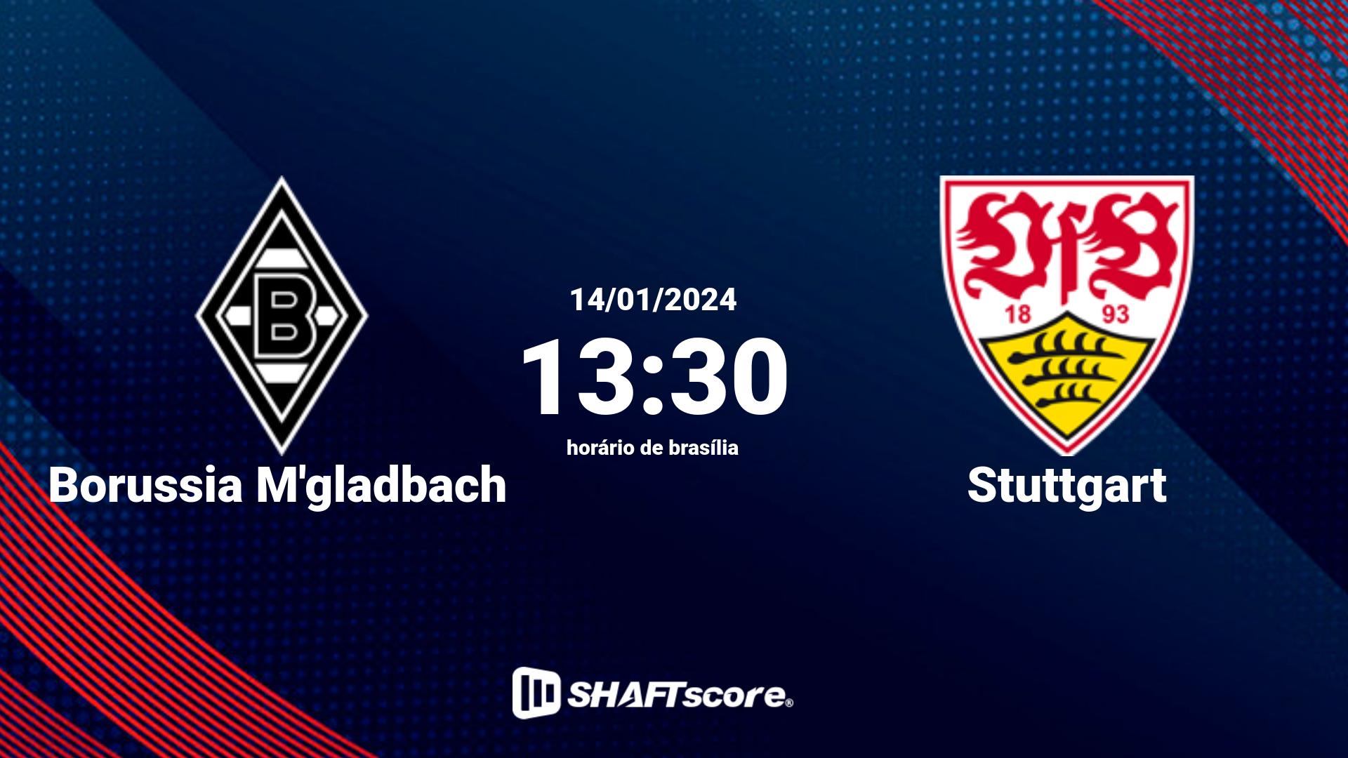 Estatísticas do jogo Borussia M'gladbach vs Stuttgart 14.01 13:30