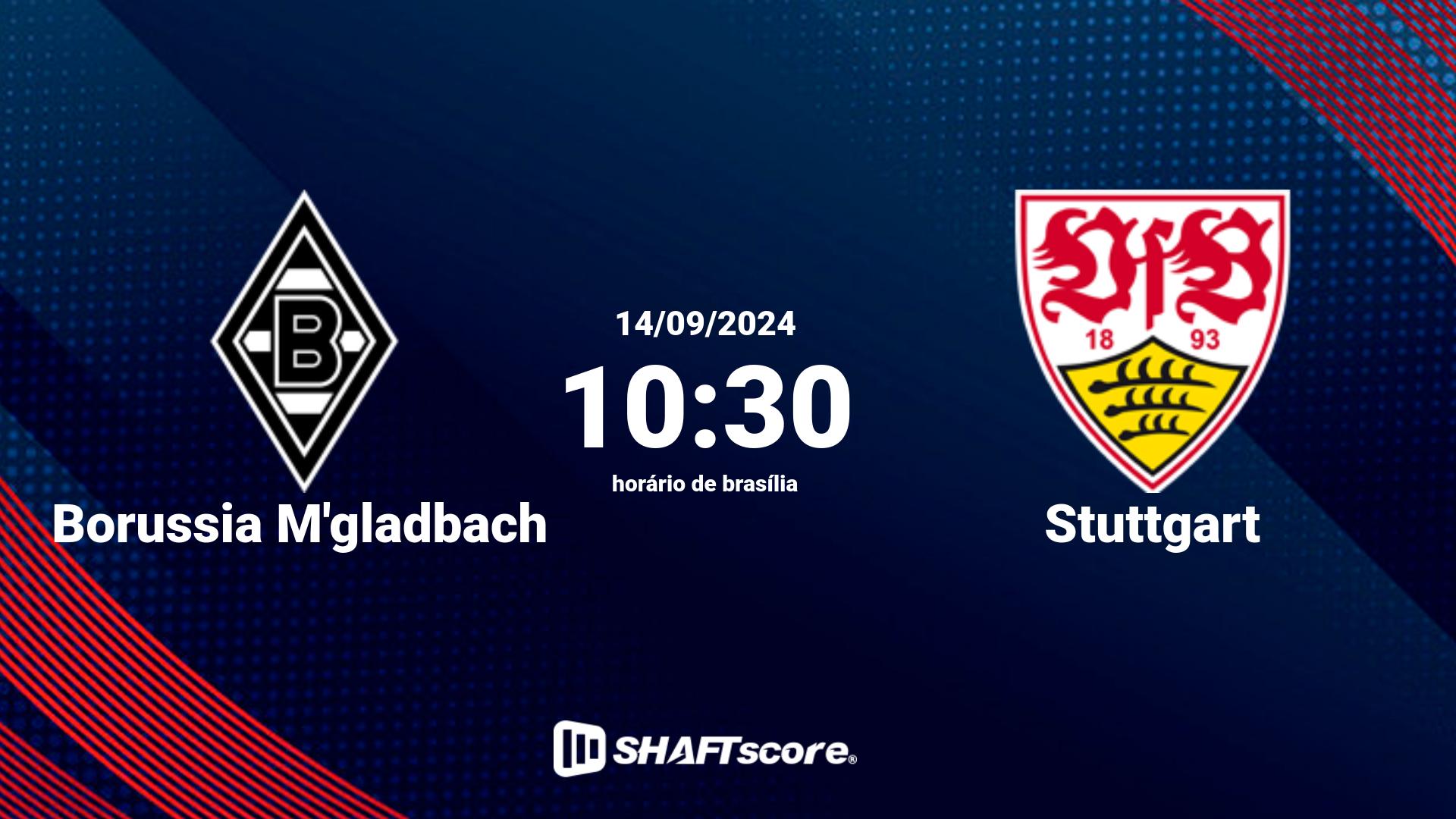 Estatísticas do jogo Borussia M'gladbach vs Stuttgart 14.09 10:30