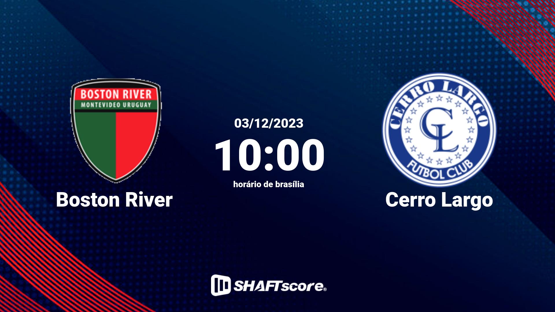 Estatísticas do jogo Boston River vs Cerro Largo 03.12 10:00