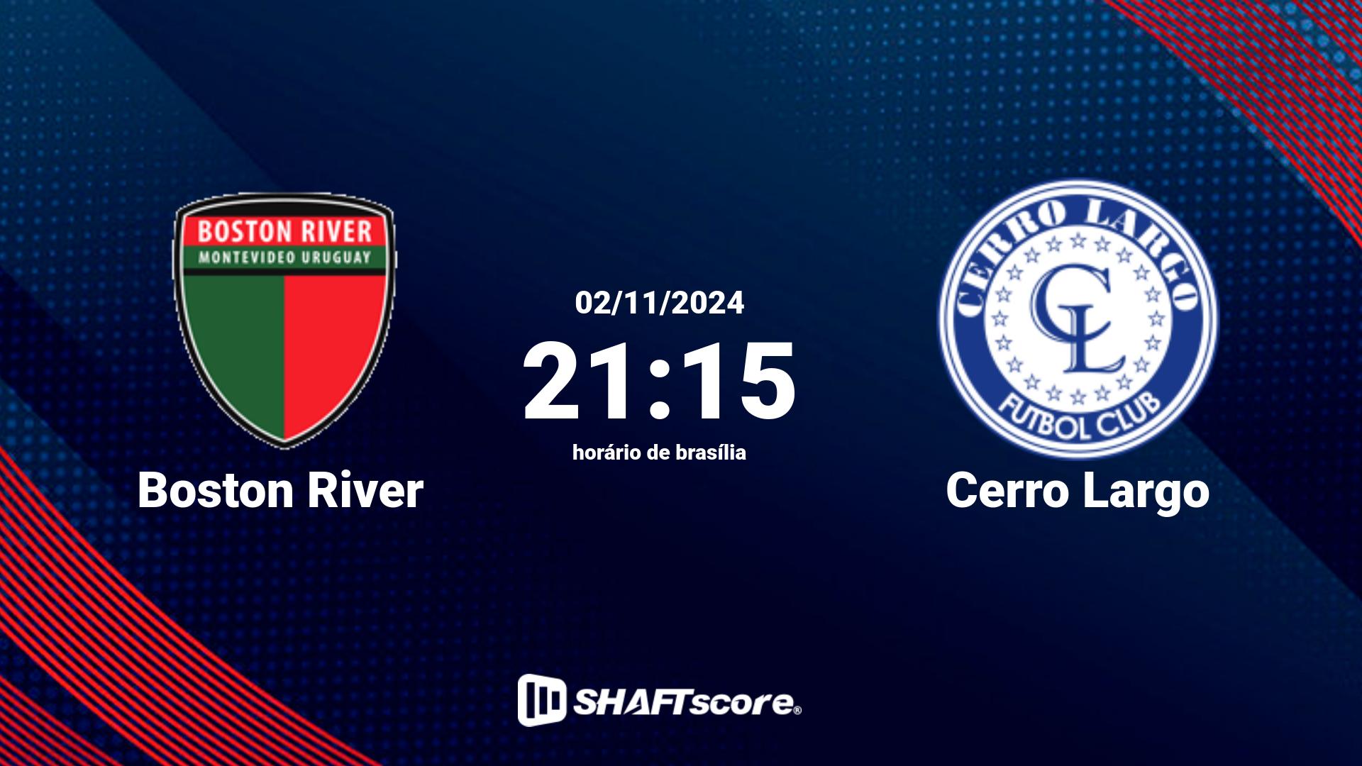 Estatísticas do jogo Boston River vs Cerro Largo 02.11 21:15