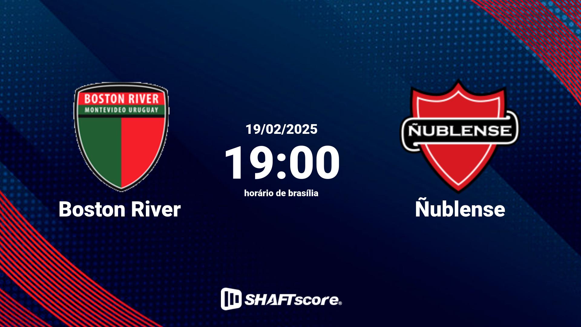 Estatísticas do jogo Boston River vs Ñublense 19.02 19:00