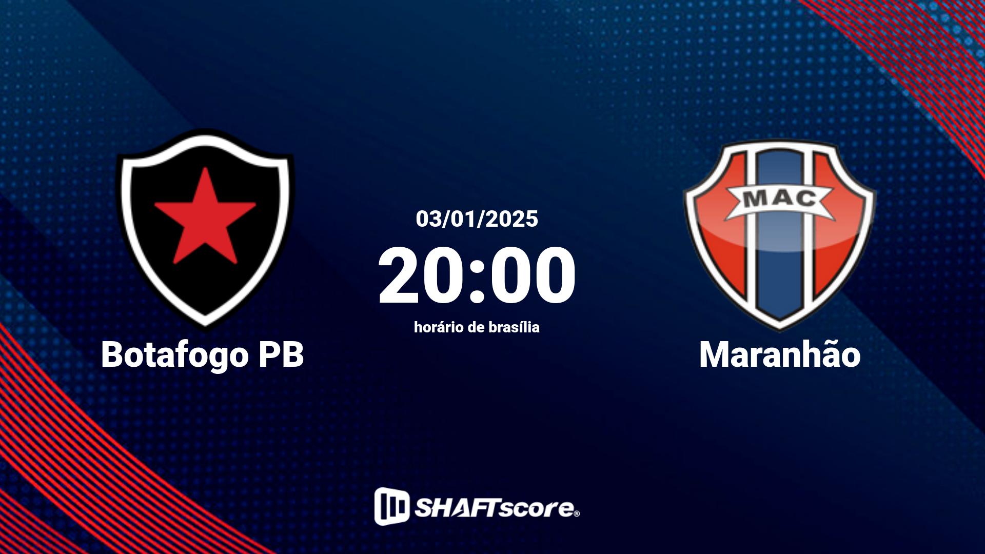 Estatísticas do jogo Botafogo PB vs Maranhão 03.01 20:00