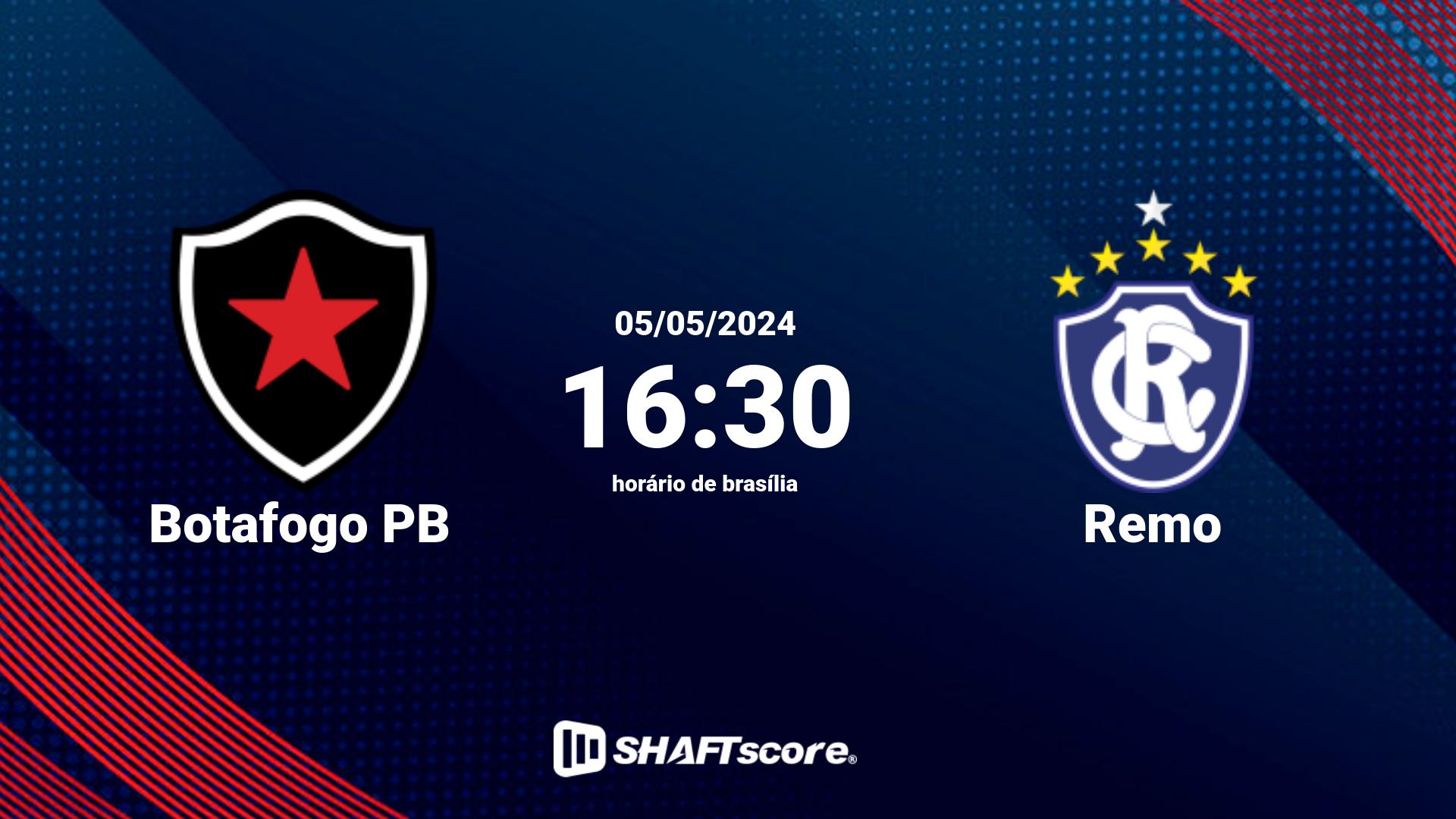 Estatísticas do jogo Botafogo PB vs Remo 05.05 16:30