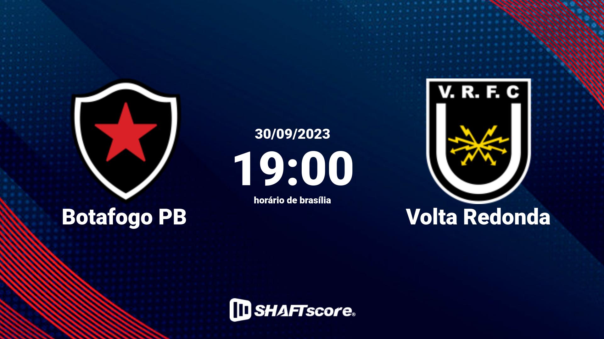 Estatísticas do jogo Botafogo PB vs Volta Redonda 30.09 19:00