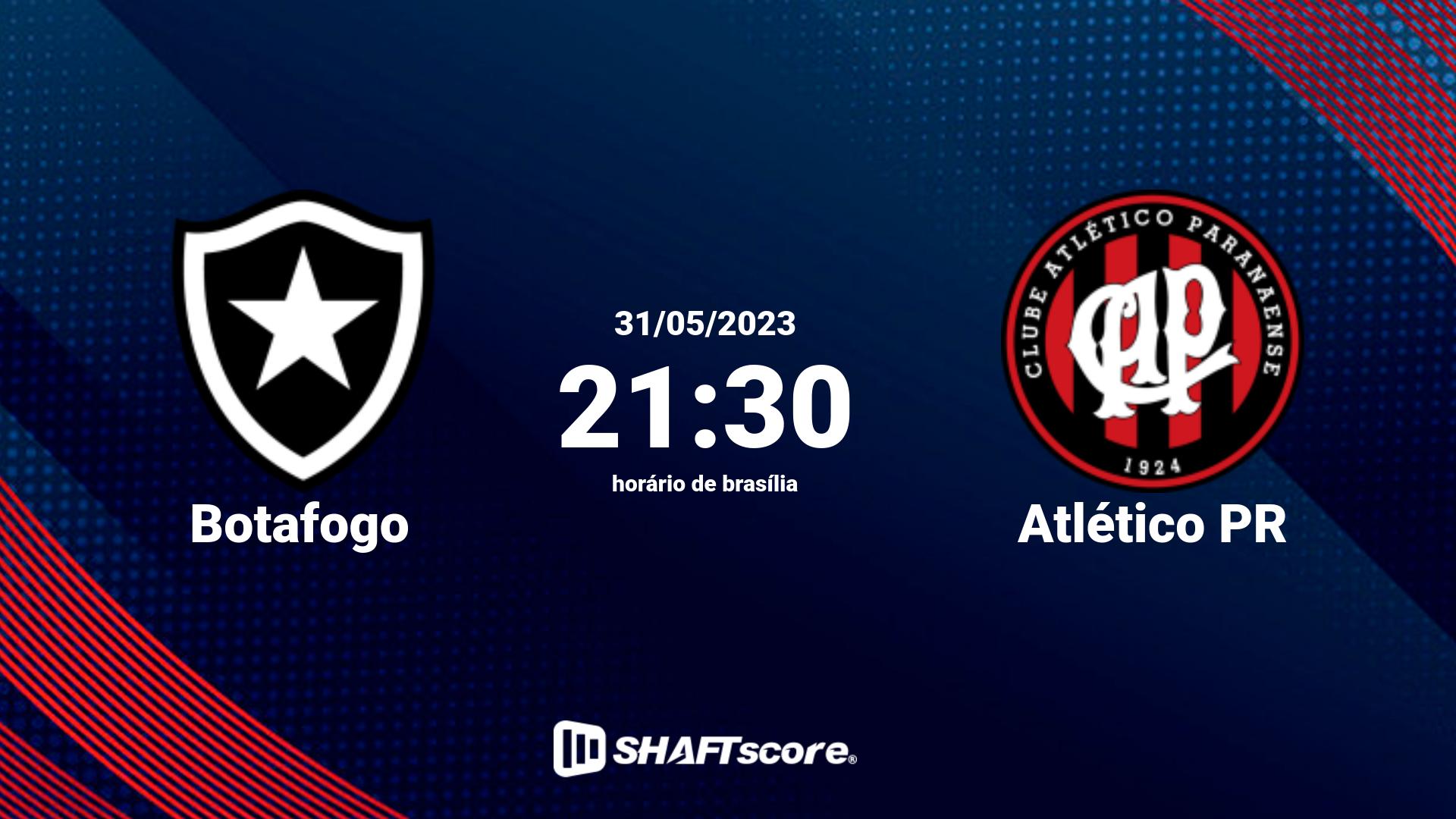 Estatísticas do jogo Botafogo vs Atlético PR 31.05 21:30