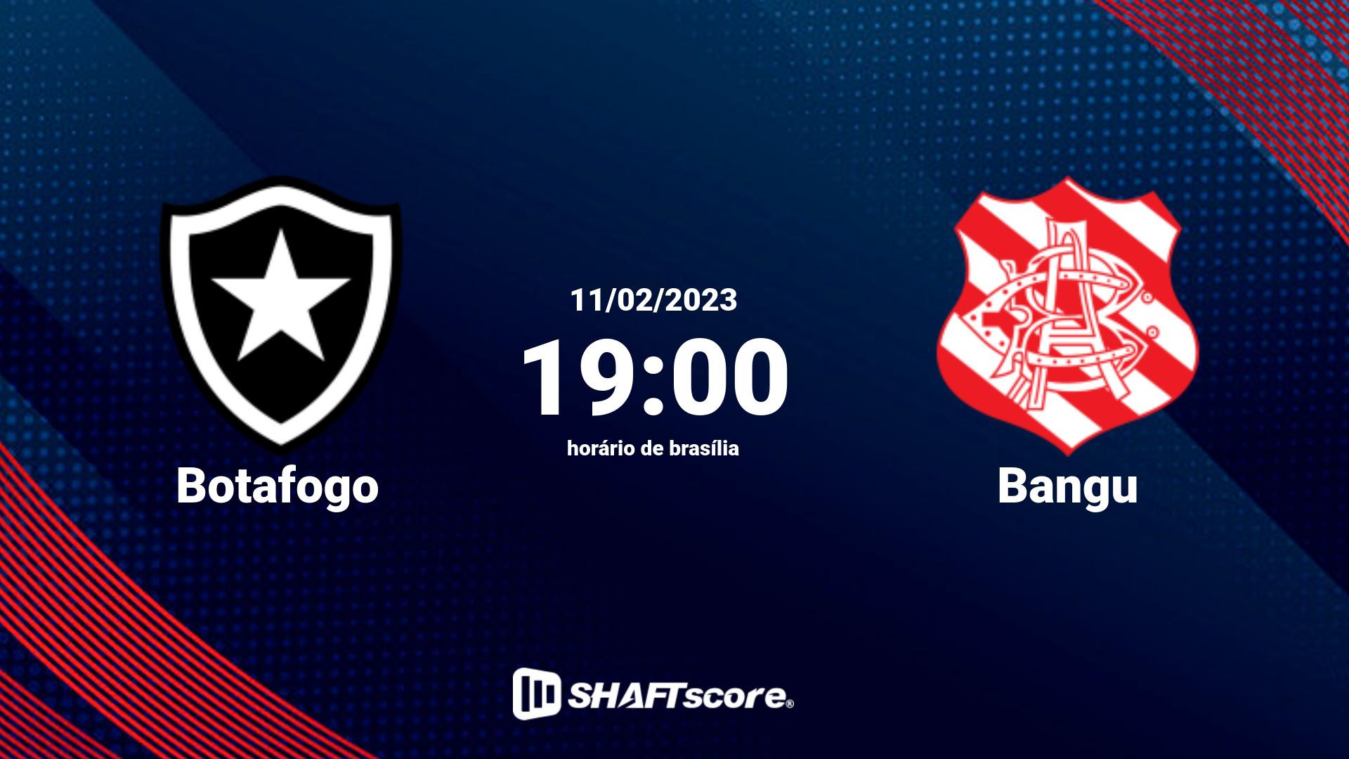 Estatísticas do jogo Botafogo vs Bangu 11.02 19:00