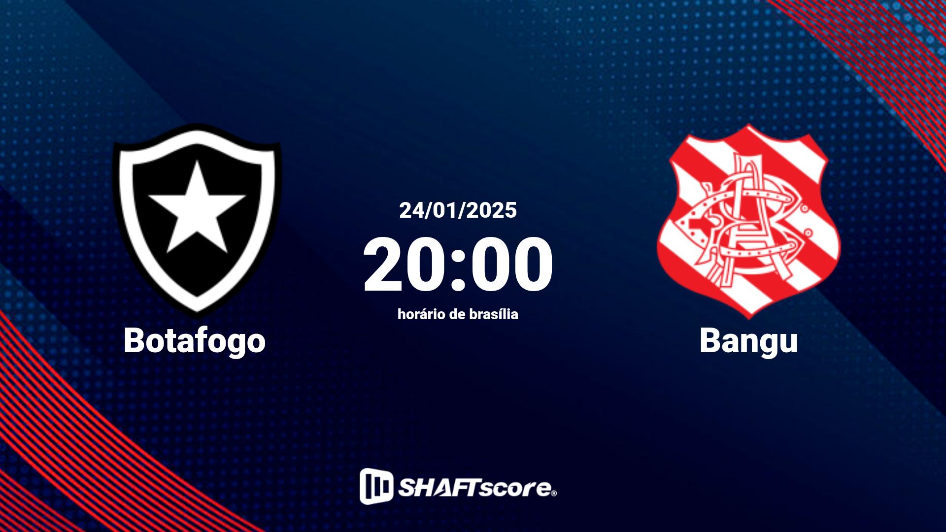 Estatísticas do jogo Botafogo vs Bangu 24.01 20:00