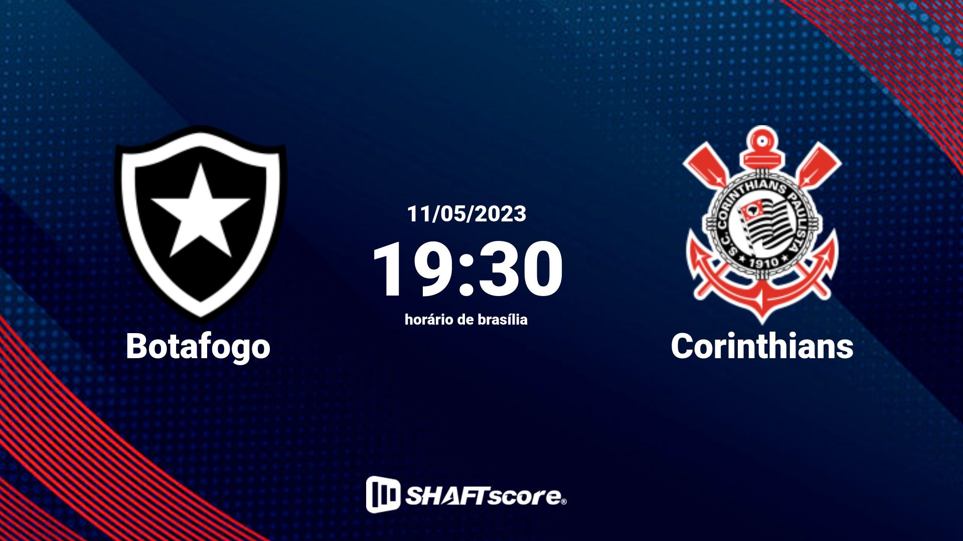 Estatísticas do jogo Botafogo vs Corinthians 11.05 19:30