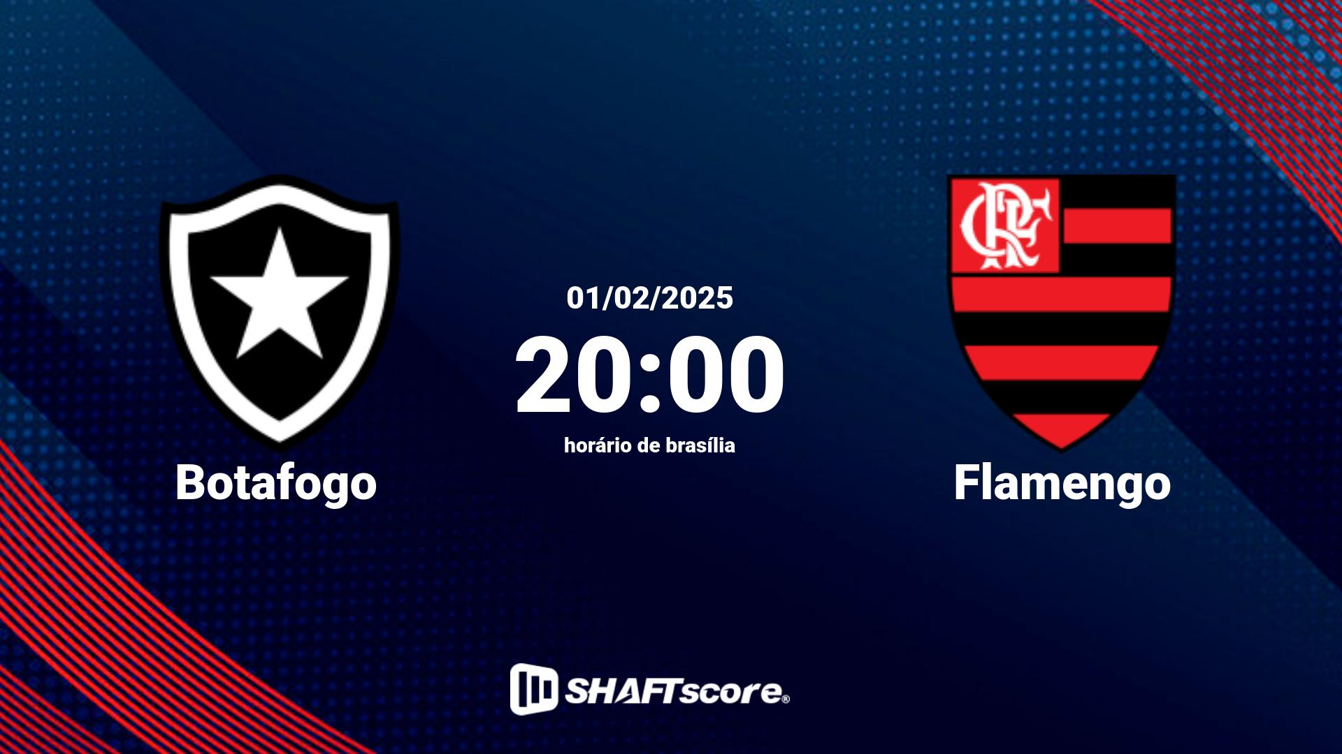 Estatísticas do jogo Botafogo vs Flamengo 01.02 20:00