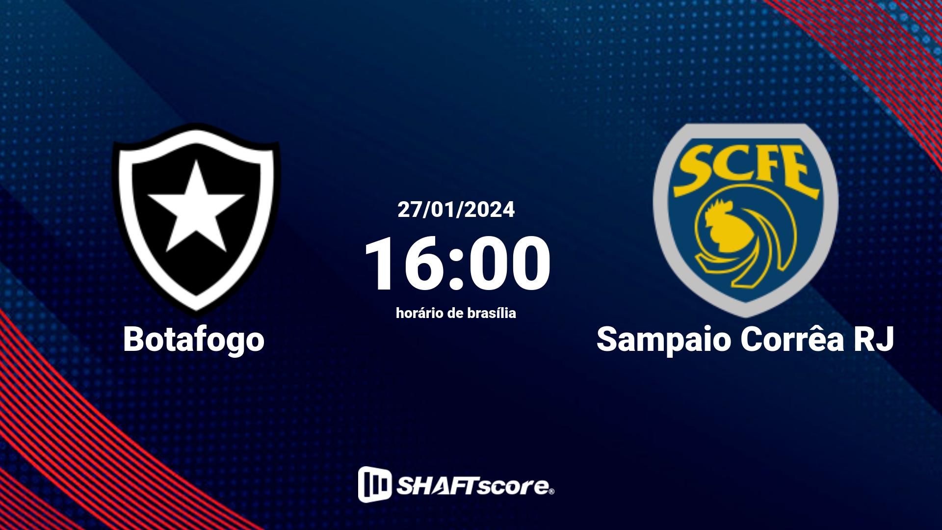 Estatísticas do jogo Botafogo vs Sampaio Corrêa RJ 27.01 16:00