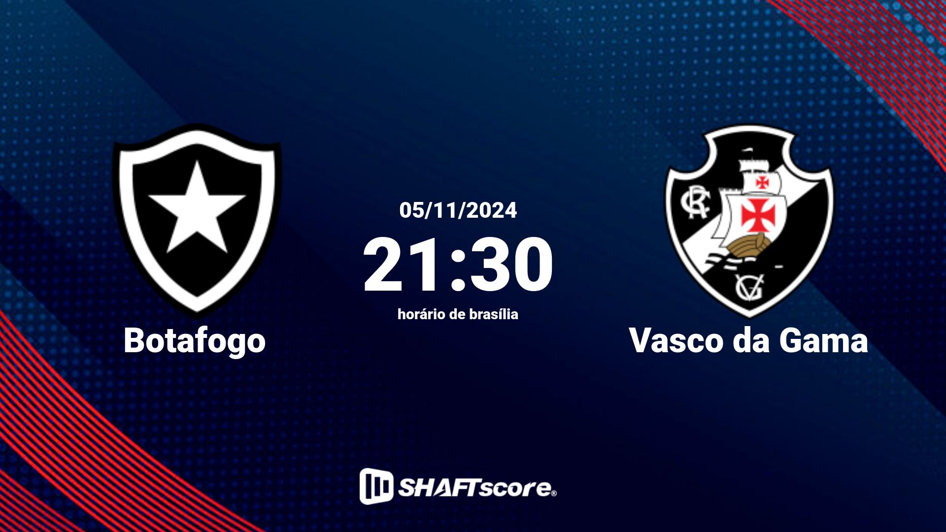 Estatísticas do jogo Botafogo vs Vasco da Gama 05.11 21:30