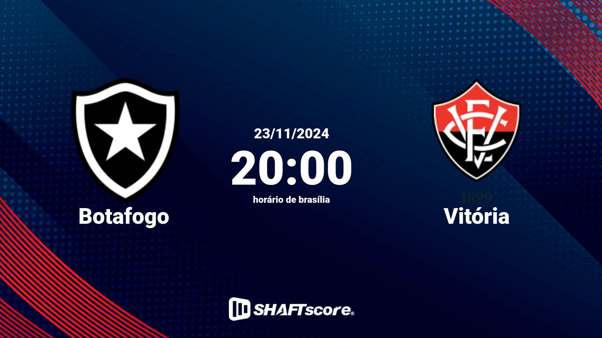 Estatísticas do jogo Botafogo vs Vitória 23.11 20:00