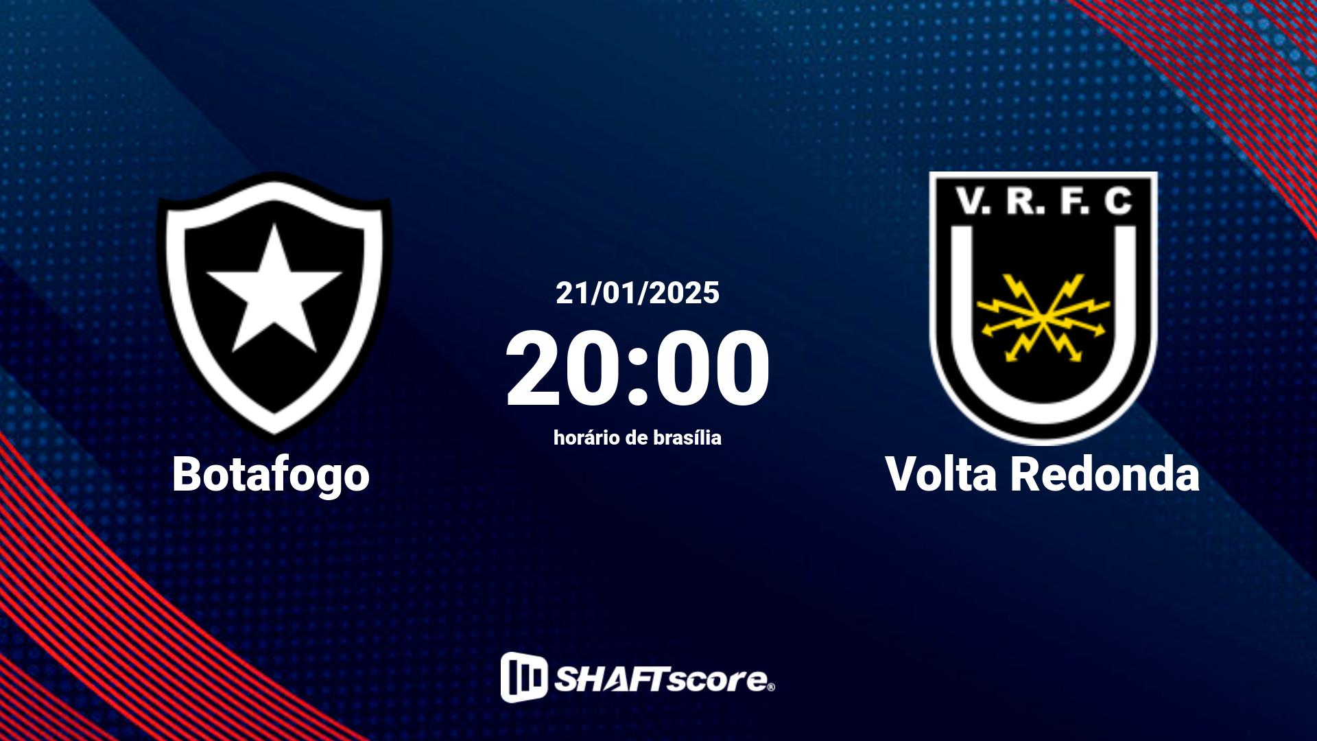 Estatísticas do jogo Botafogo vs Volta Redonda 21.01 20:00