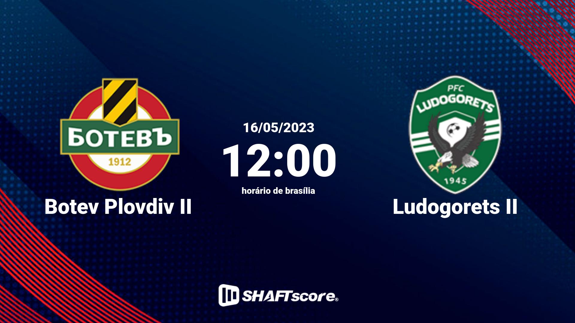 Estatísticas do jogo Botev Plovdiv II vs Ludogorets II 16.05 12:00