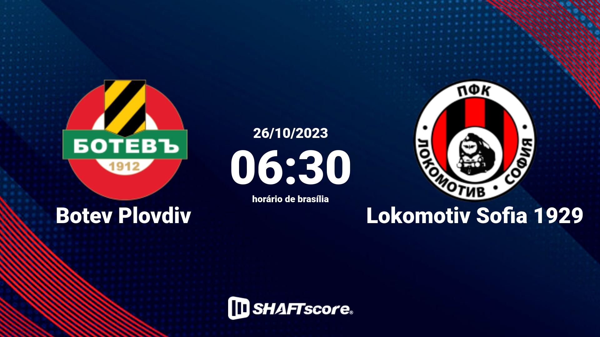 Estatísticas do jogo Botev Plovdiv vs Lokomotiv Sofia 1929 26.10 06:30