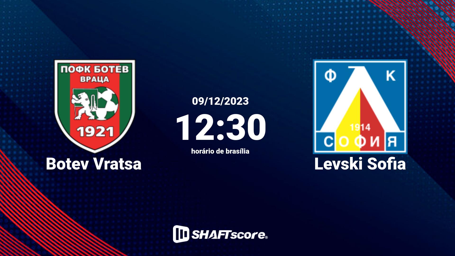 Estatísticas do jogo Botev Vratsa vs Levski Sofia 09.12 12:30