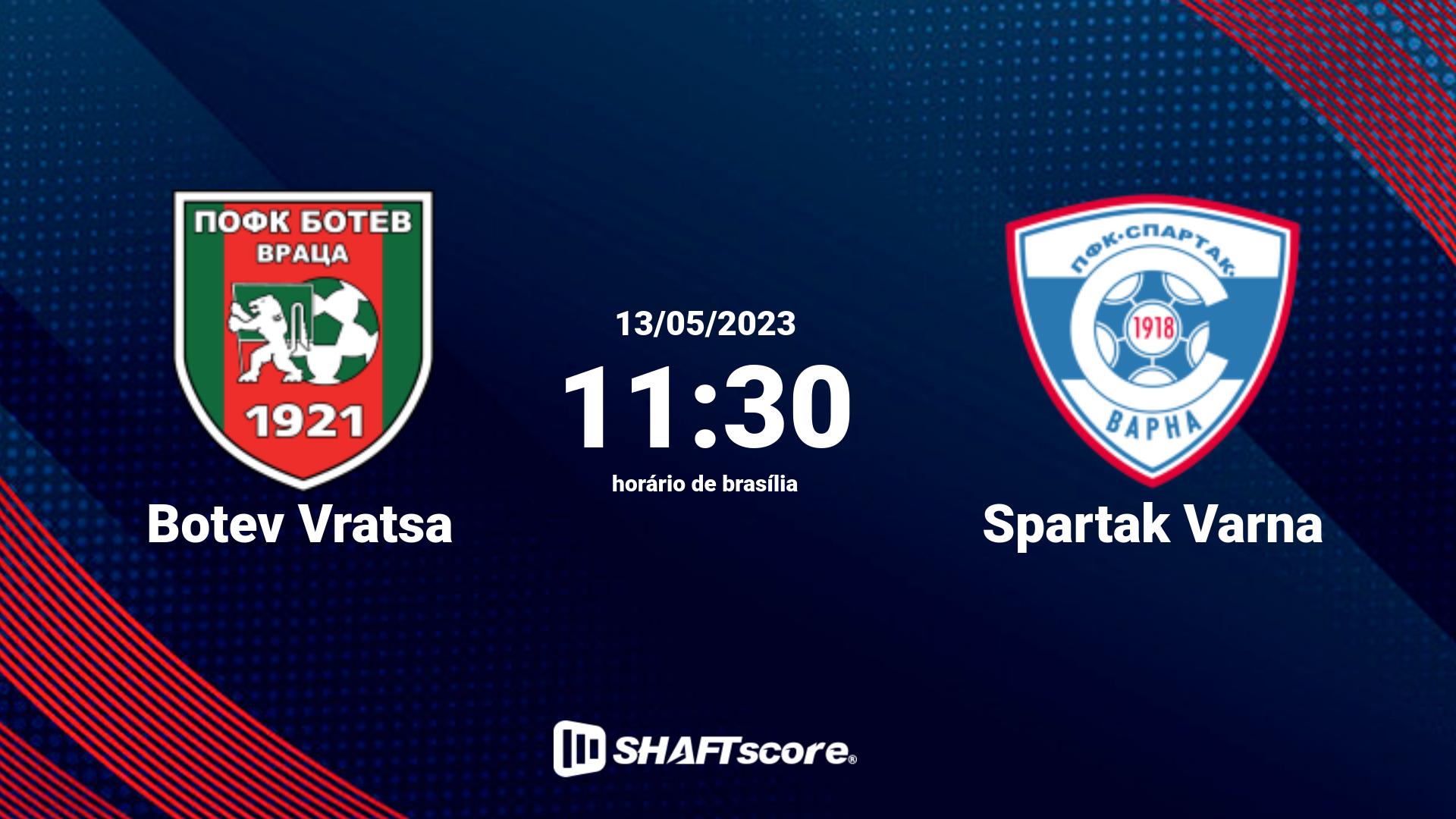 Estatísticas do jogo Botev Vratsa vs Spartak Varna 13.05 11:30