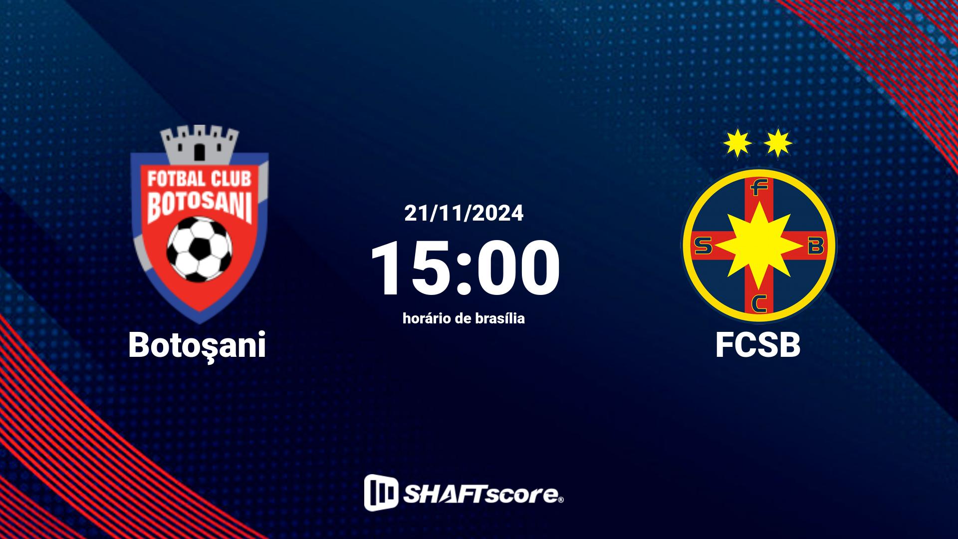 Estatísticas do jogo Botoşani vs FCSB 21.11 15:00