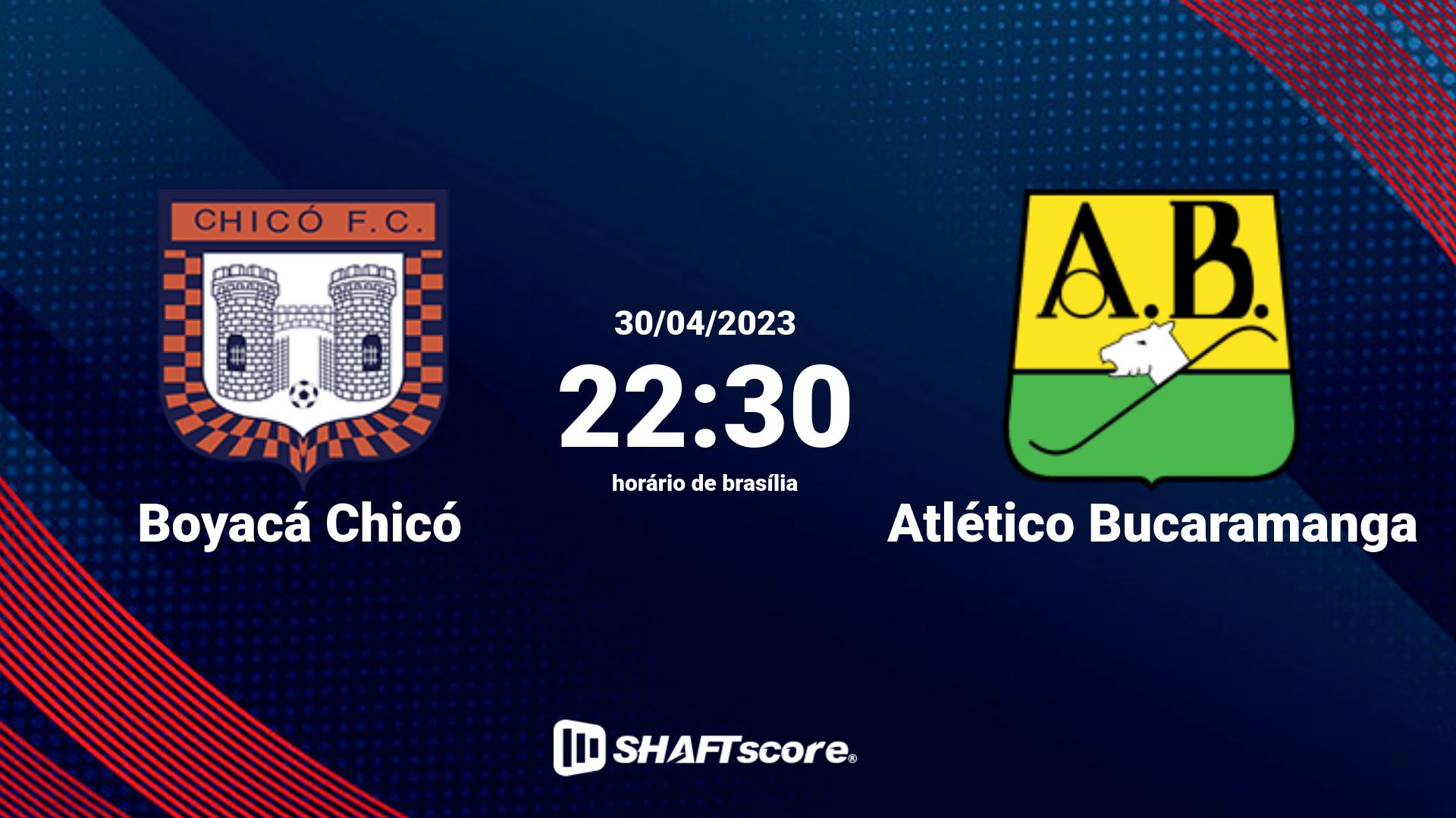 Estatísticas do jogo Boyacá Chicó vs Atlético Bucaramanga 30.04 22:30