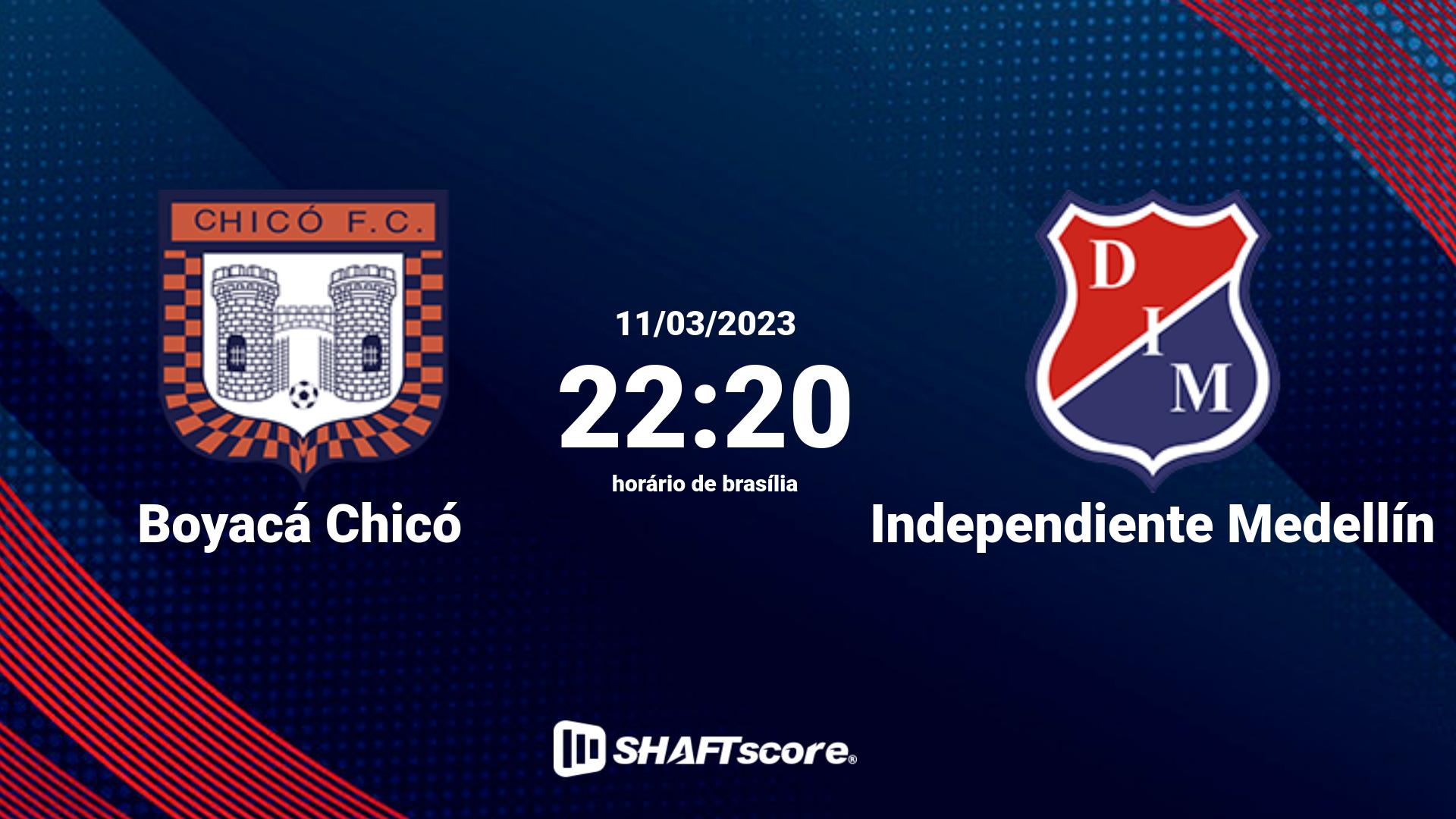 Estatísticas do jogo Boyacá Chicó vs Independiente Medellín 11.03 22:20