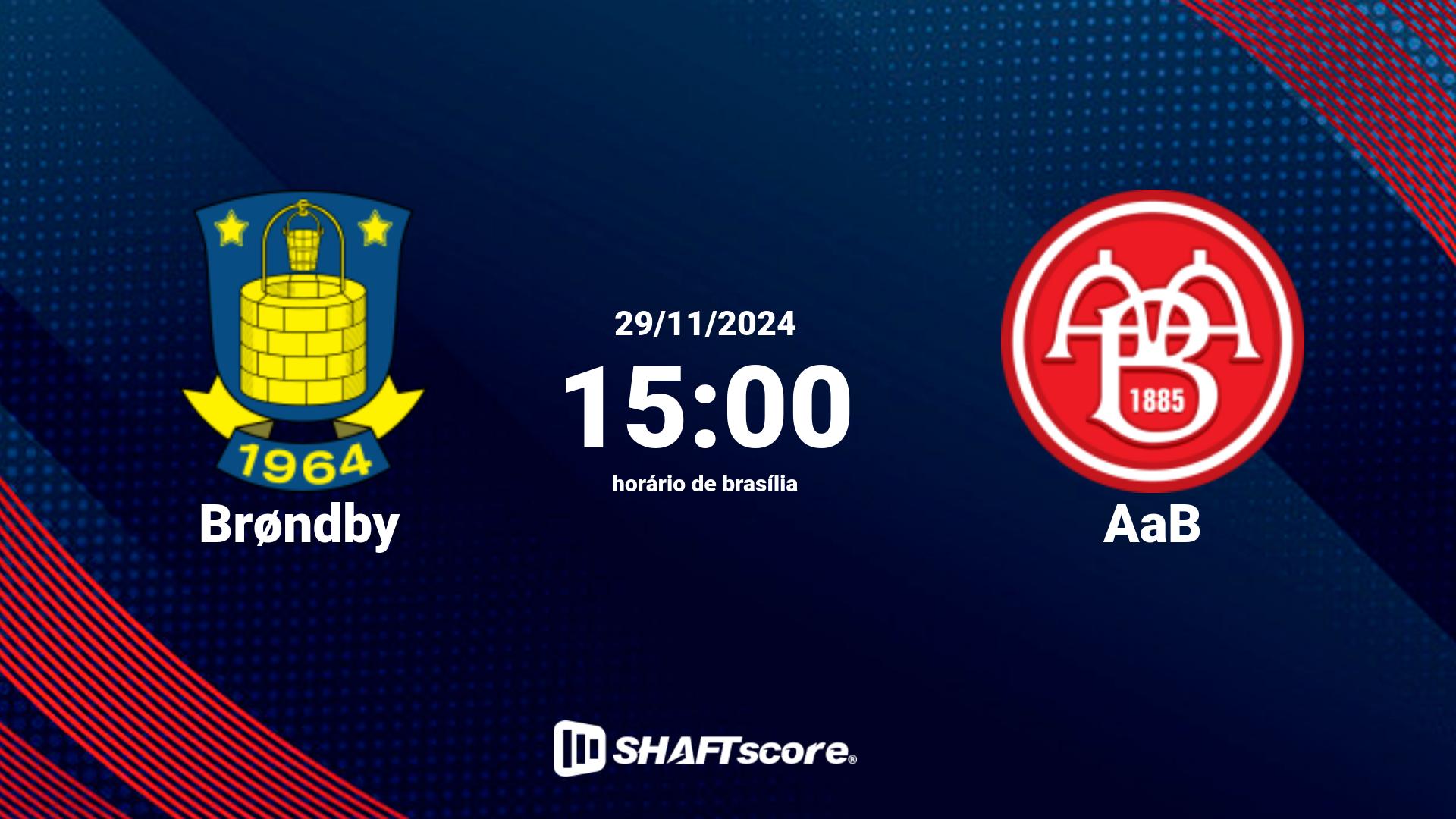 Estatísticas do jogo Brøndby vs AaB 29.11 15:00