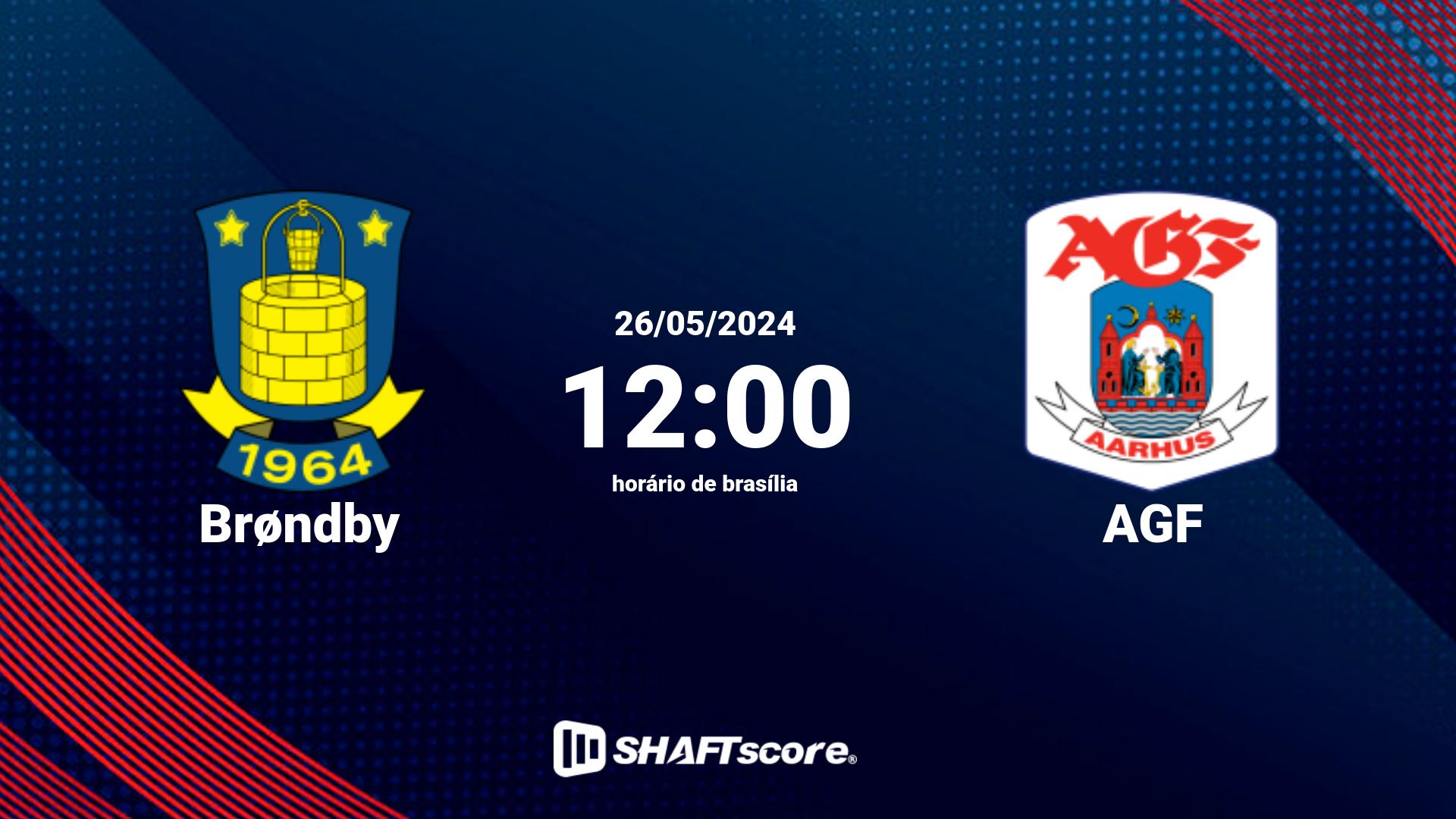 Estatísticas do jogo Brøndby vs AGF 26.05 12:00