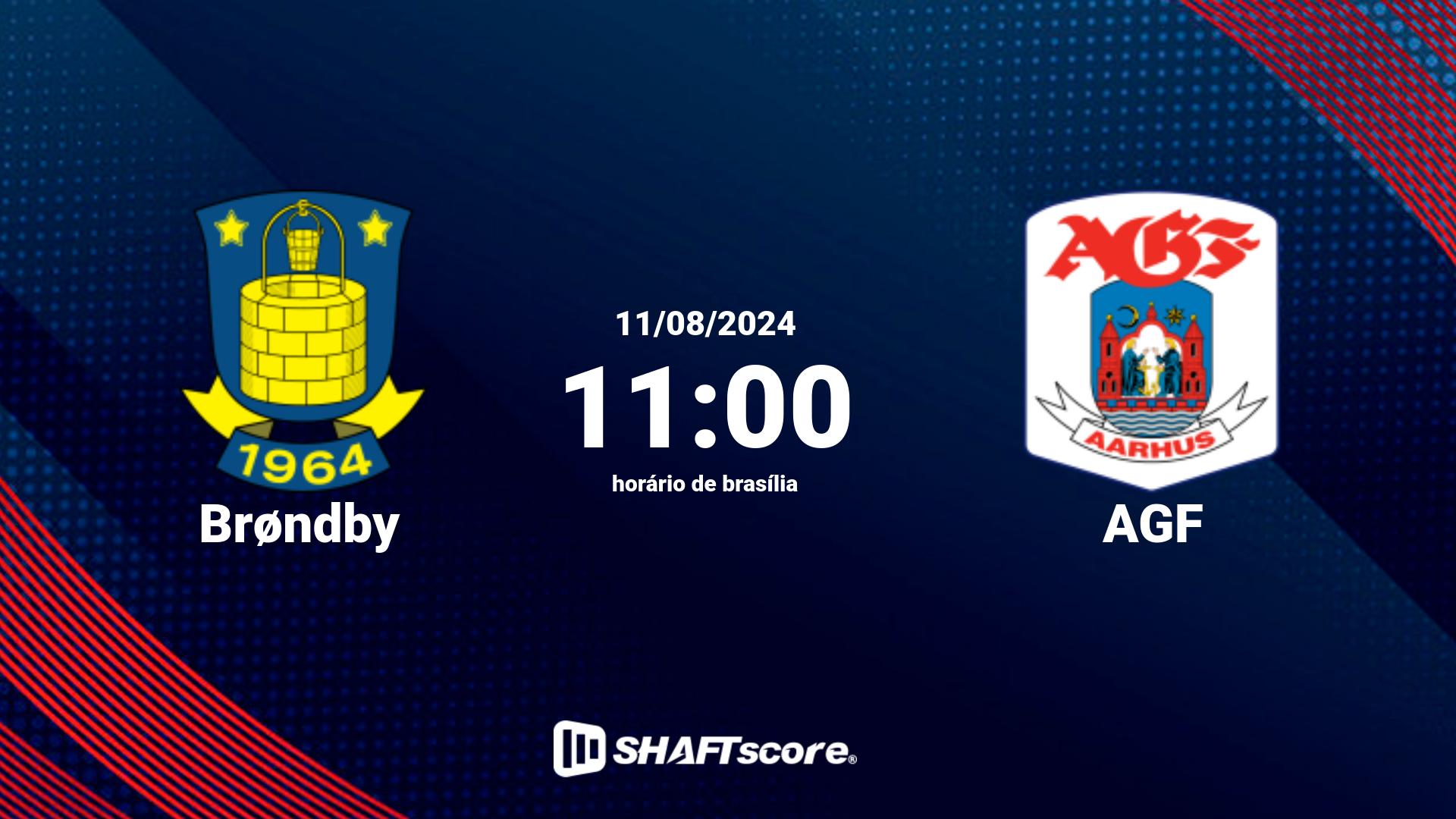 Estatísticas do jogo Brøndby vs AGF 11.08 11:00