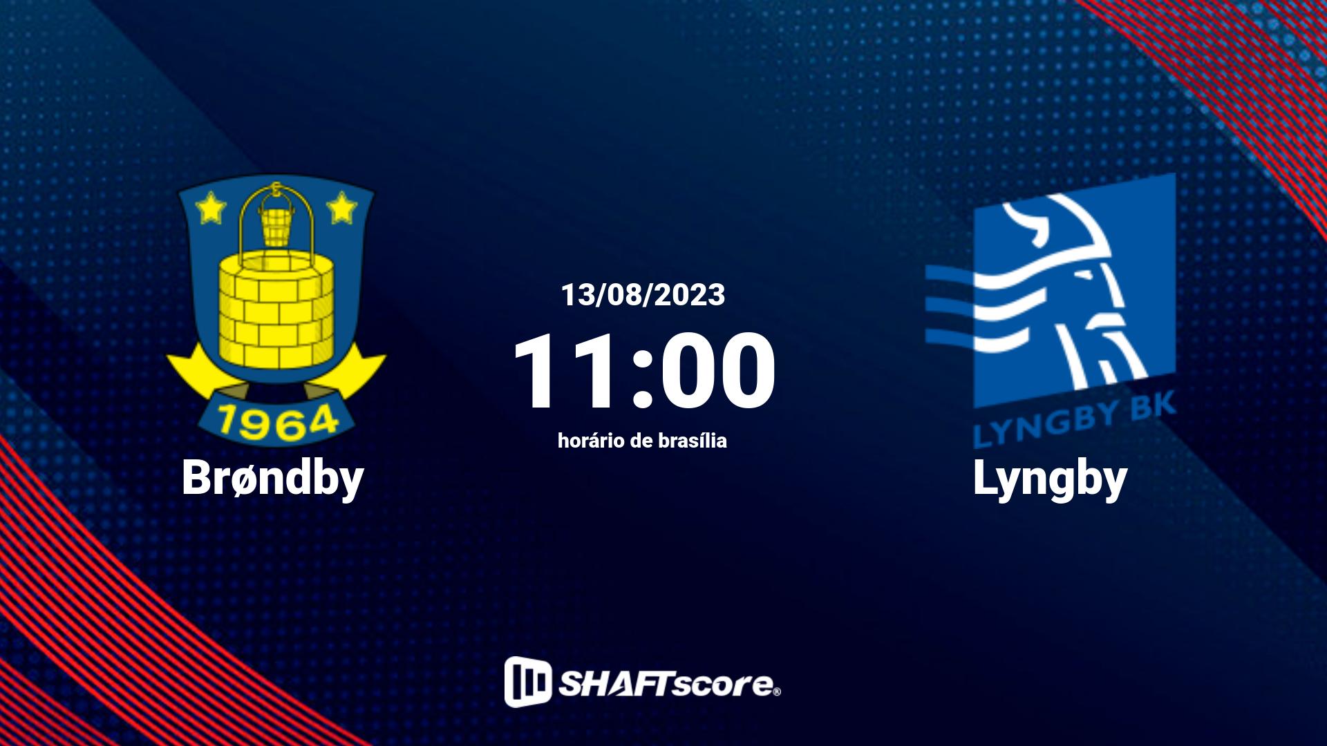 Estatísticas do jogo Brøndby vs Lyngby 13.08 11:00