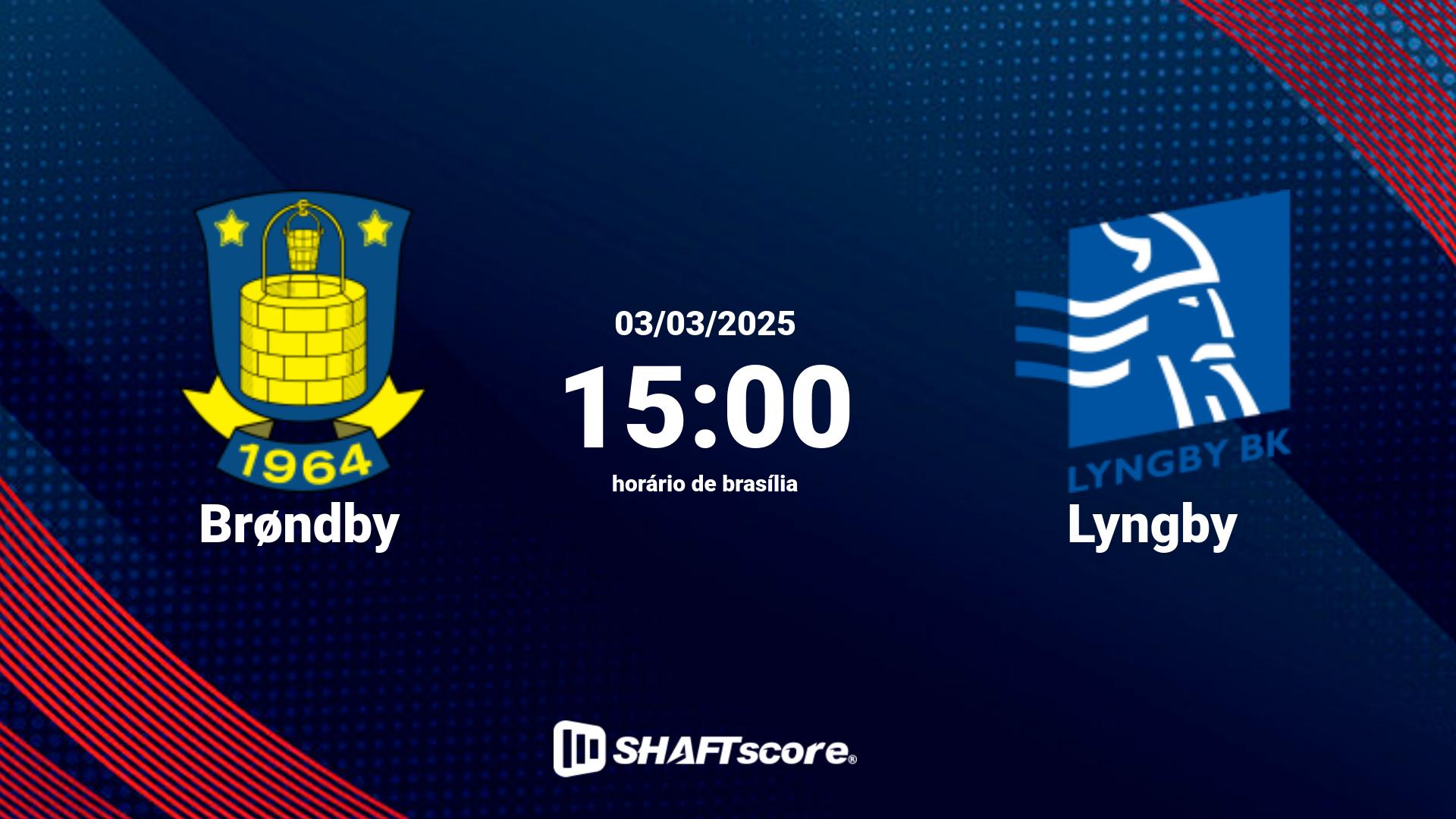 Estatísticas do jogo Brøndby vs Lyngby 03.03 15:00