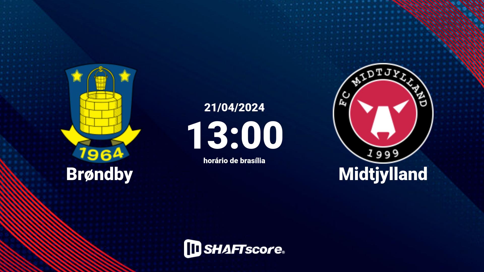 Estatísticas do jogo Brøndby vs Midtjylland 21.04 13:00