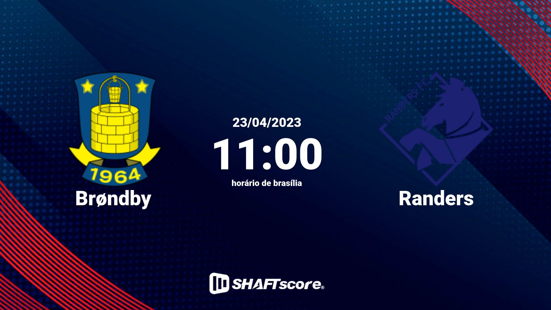 Estatísticas do jogo Brøndby vs Randers 23.04 11:00