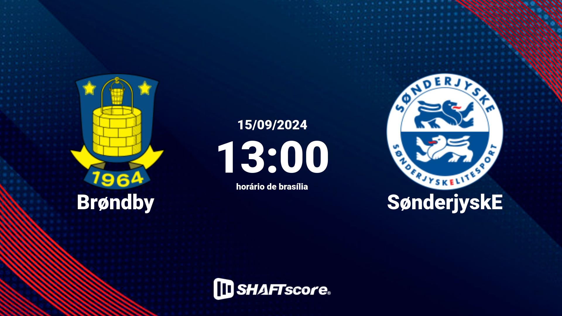 Estatísticas do jogo Brøndby vs SønderjyskE 15.09 13:00