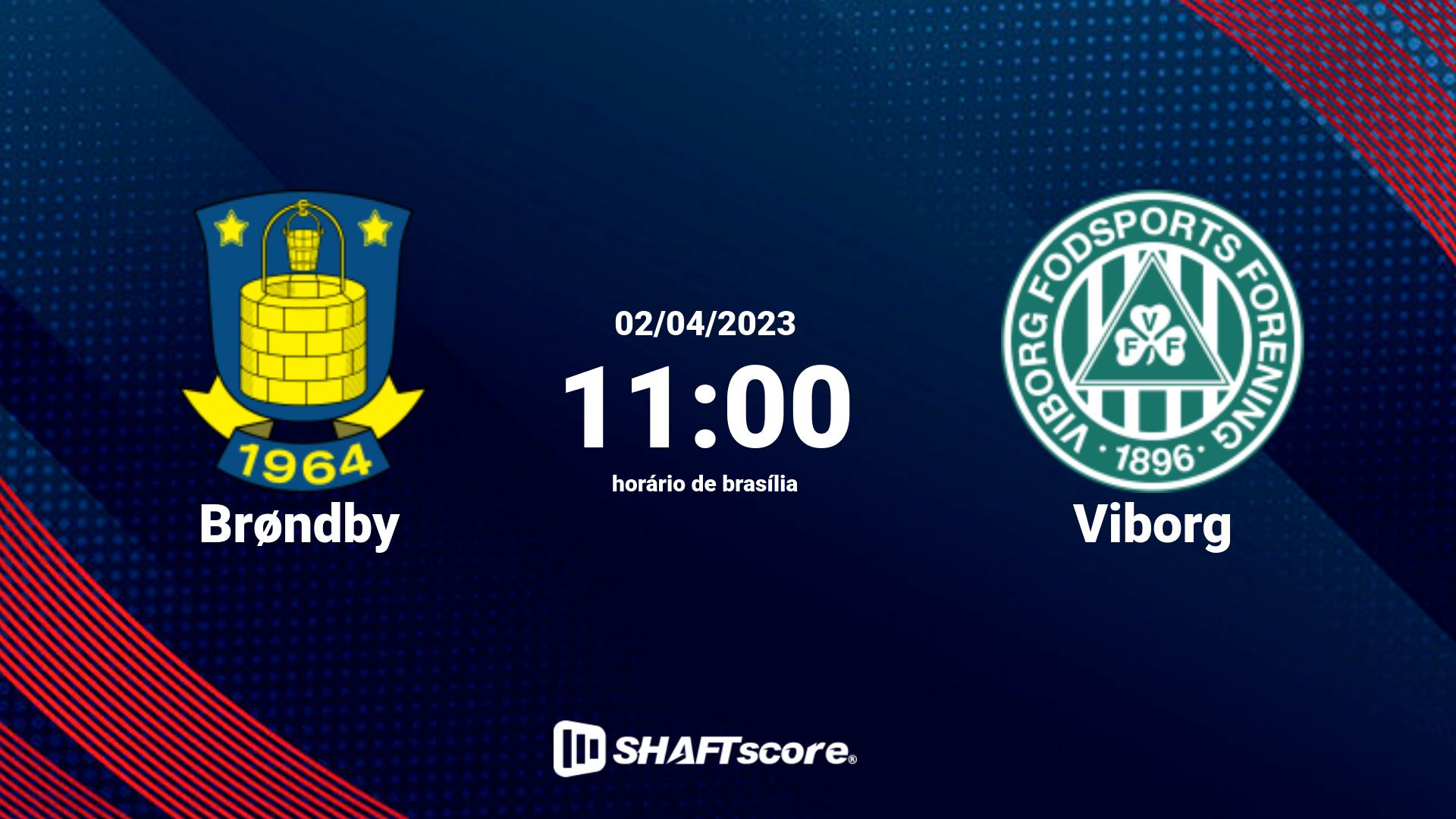 Estatísticas do jogo Brøndby vs Viborg 02.04 11:00