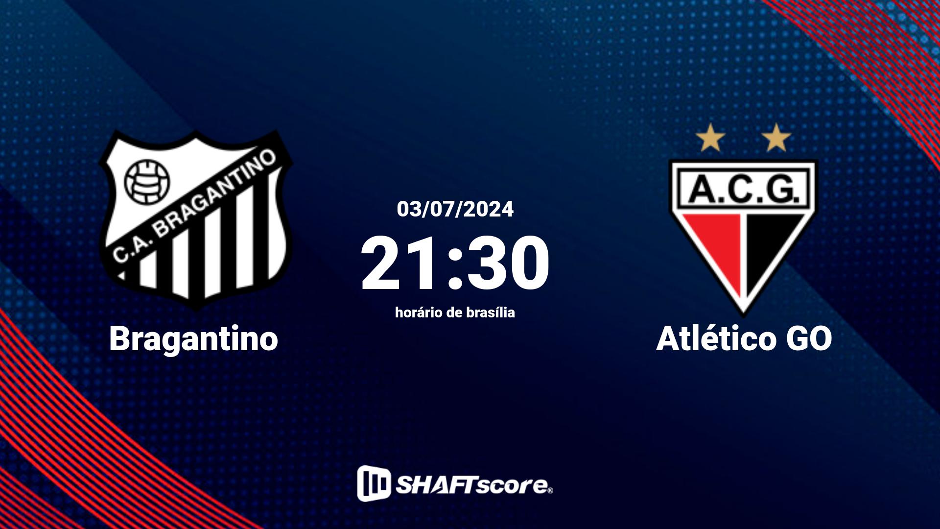 Estatísticas do jogo Bragantino vs Atlético GO 03.07 21:30