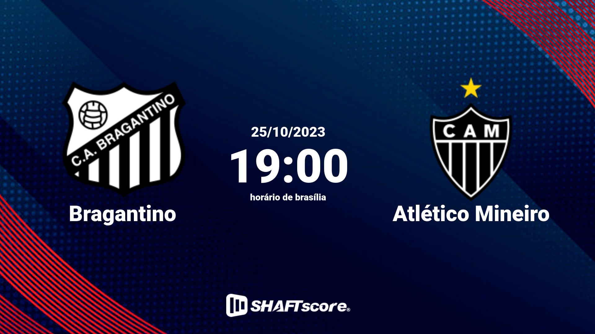 Estatísticas do jogo Bragantino vs Atlético Mineiro 25.10 19:00