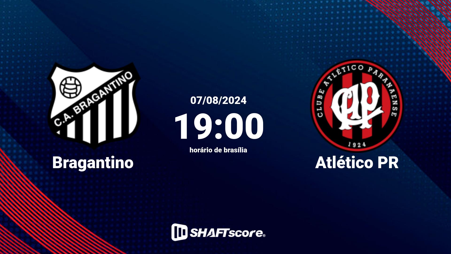 Estatísticas do jogo Bragantino vs Atlético PR 07.08 19:00