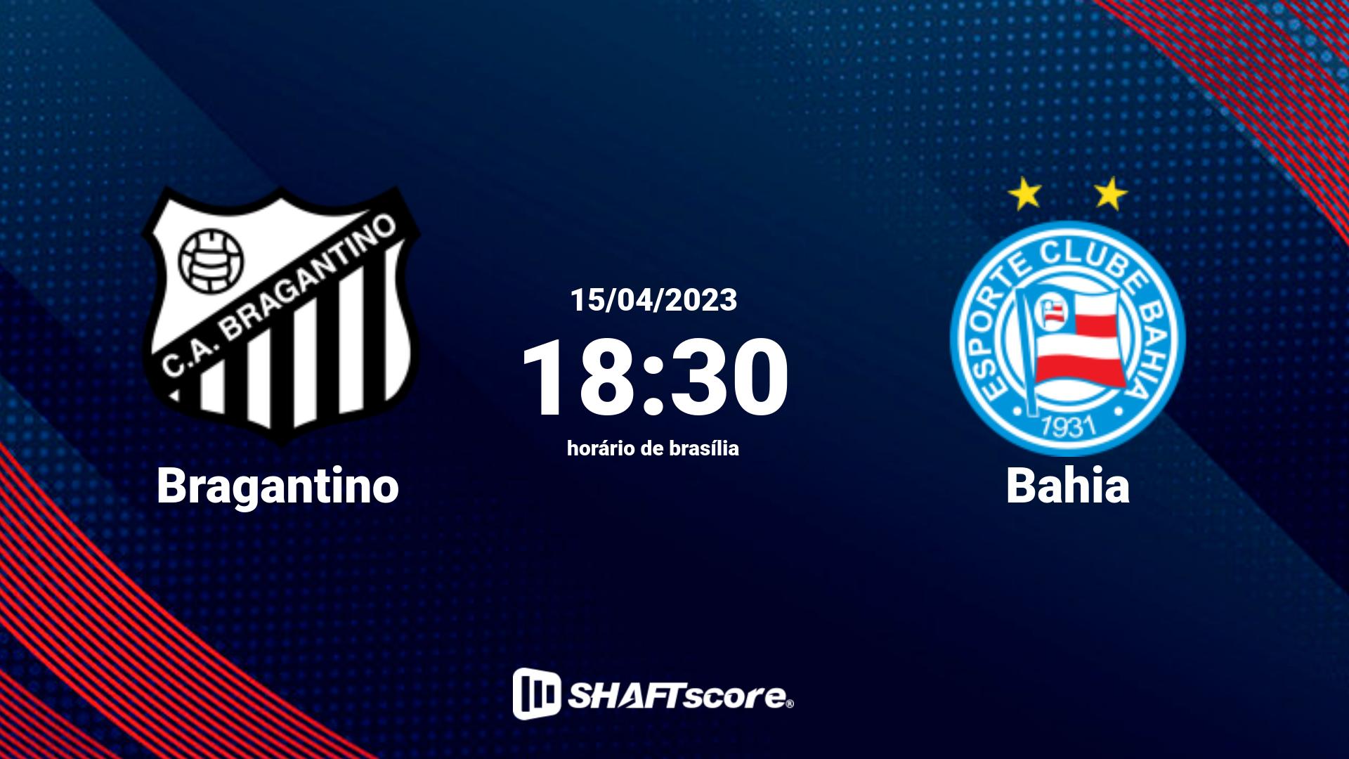 Estatísticas do jogo Bragantino vs Bahia 15.04 18:30