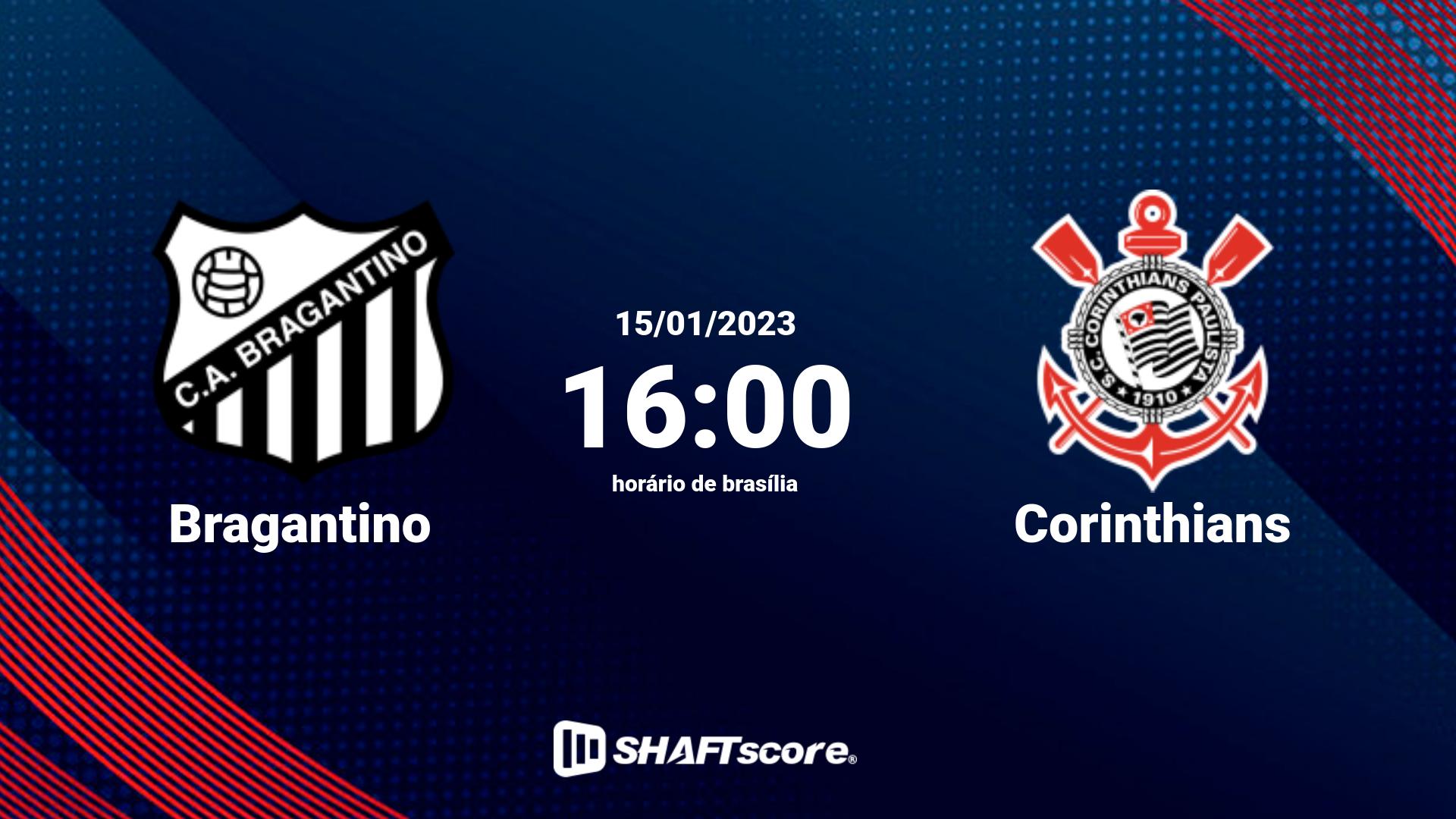 Estatísticas do jogo Bragantino vs Corinthians 15.01 16:00