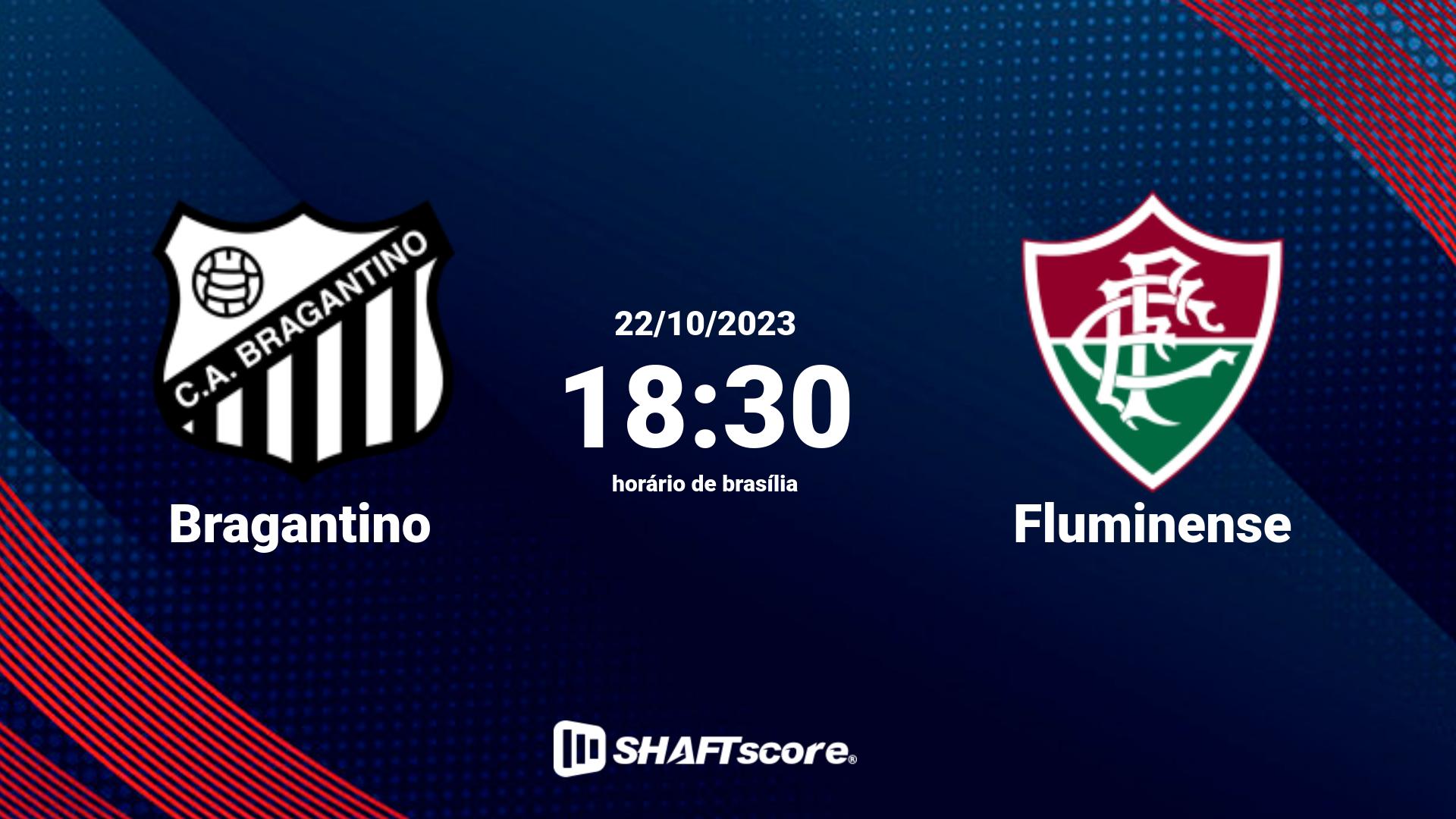 Estatísticas do jogo Bragantino vs Fluminense 22.10 18:30