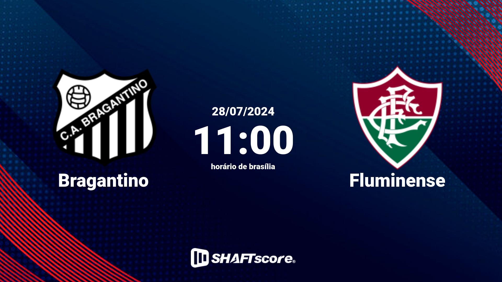 Estatísticas do jogo Bragantino vs Fluminense 28.07 11:00