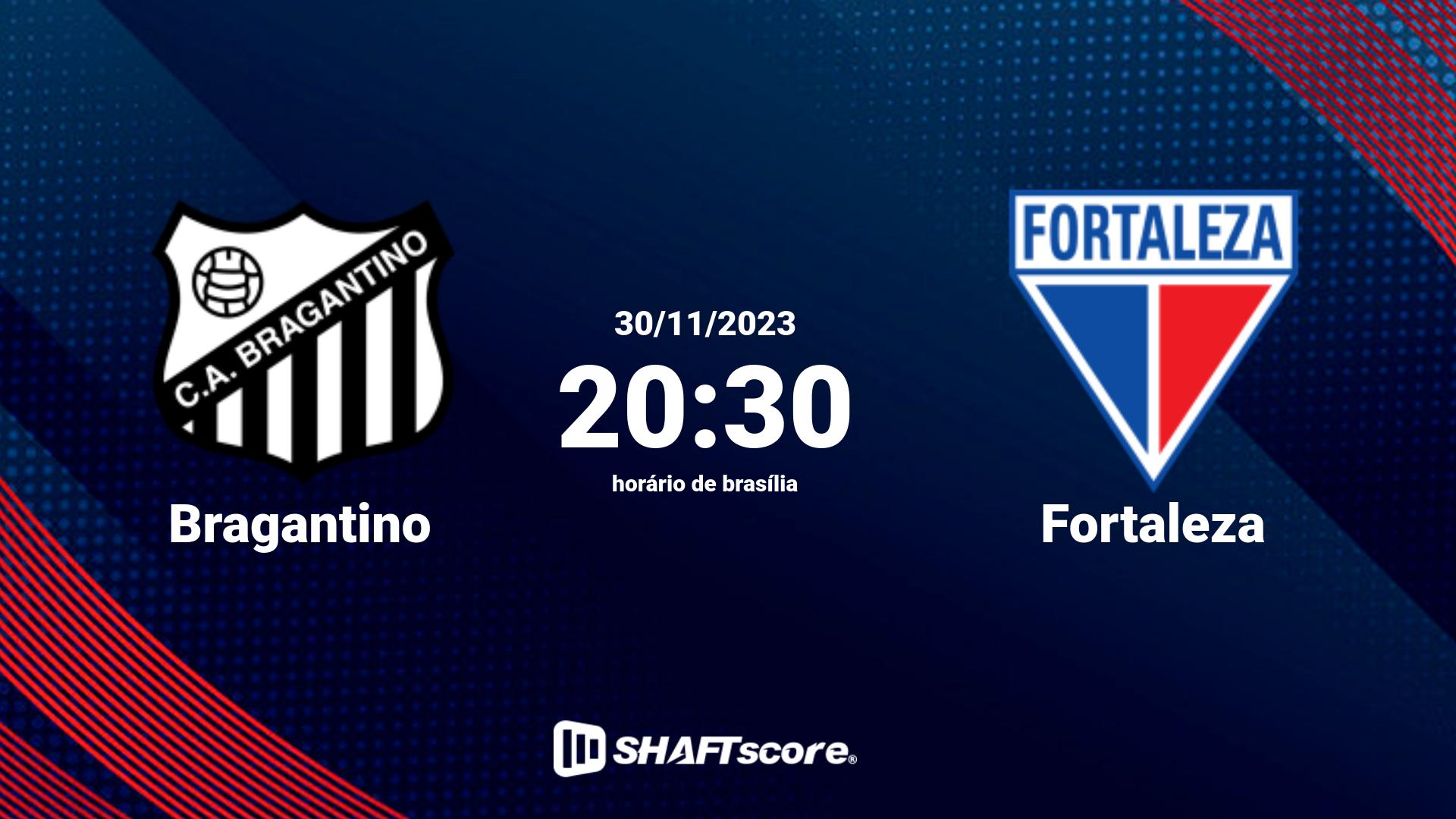 Estatísticas do jogo Bragantino vs Fortaleza 30.11 20:30