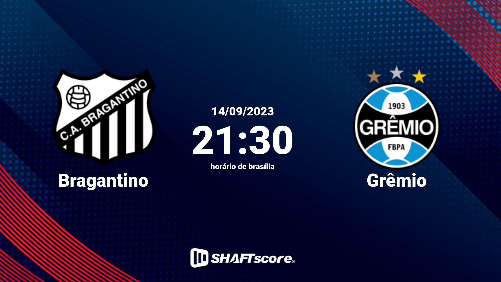 Estatísticas do jogo Bragantino vs Grêmio 14.09 21:30